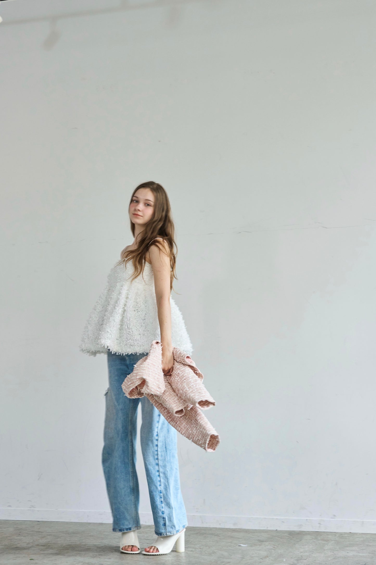 Fluffy cami (White)