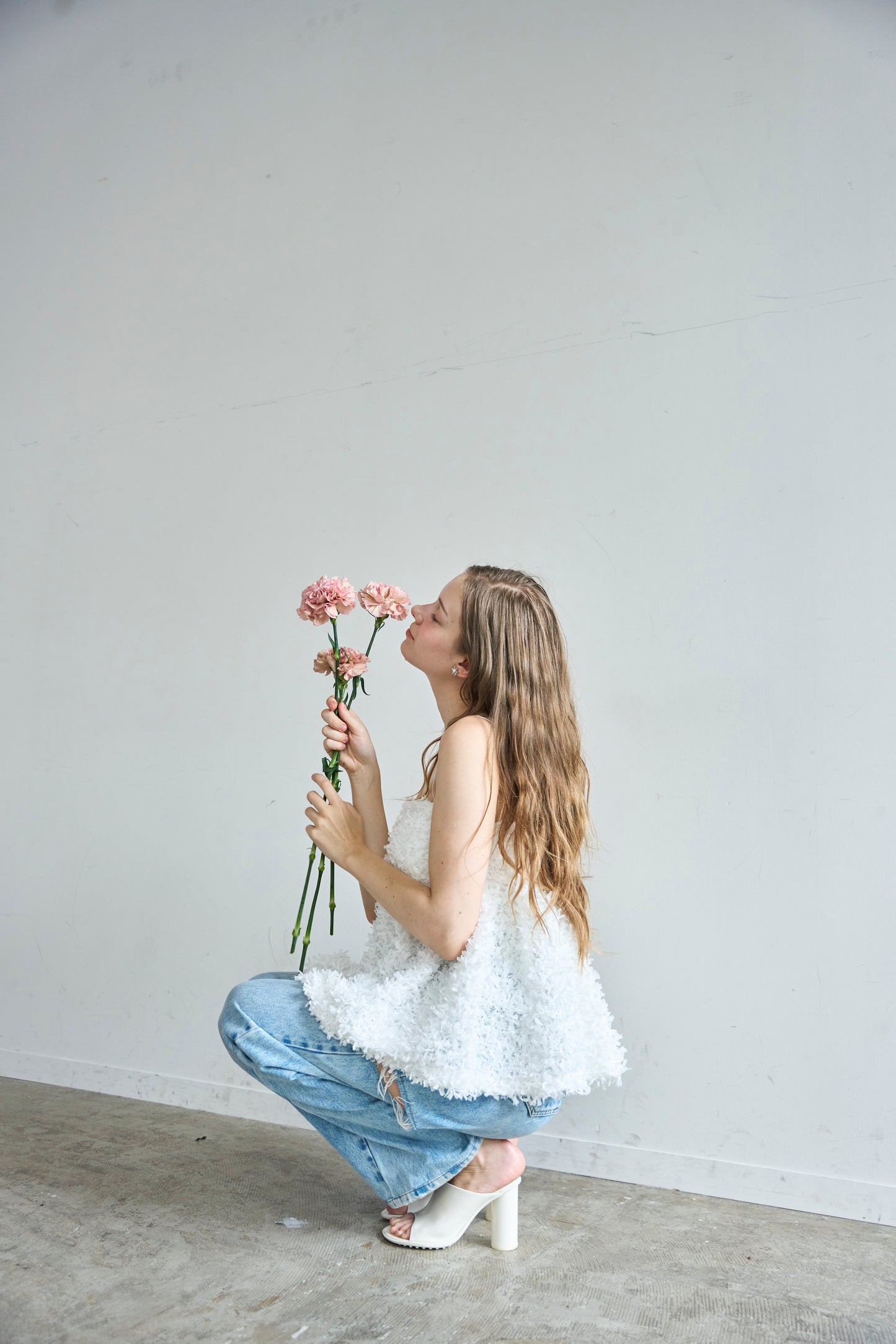 Fluffy cami (White)