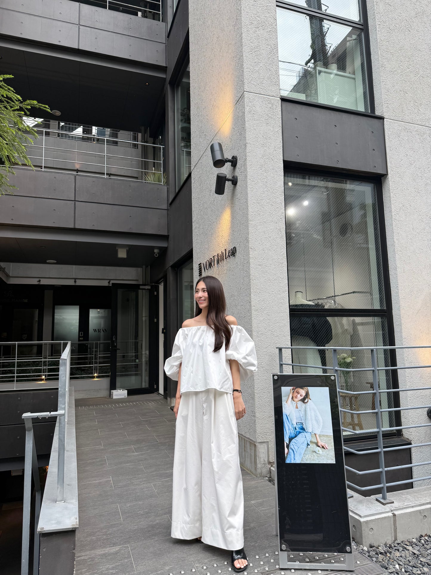 Easy 撥水 wide pants(White)