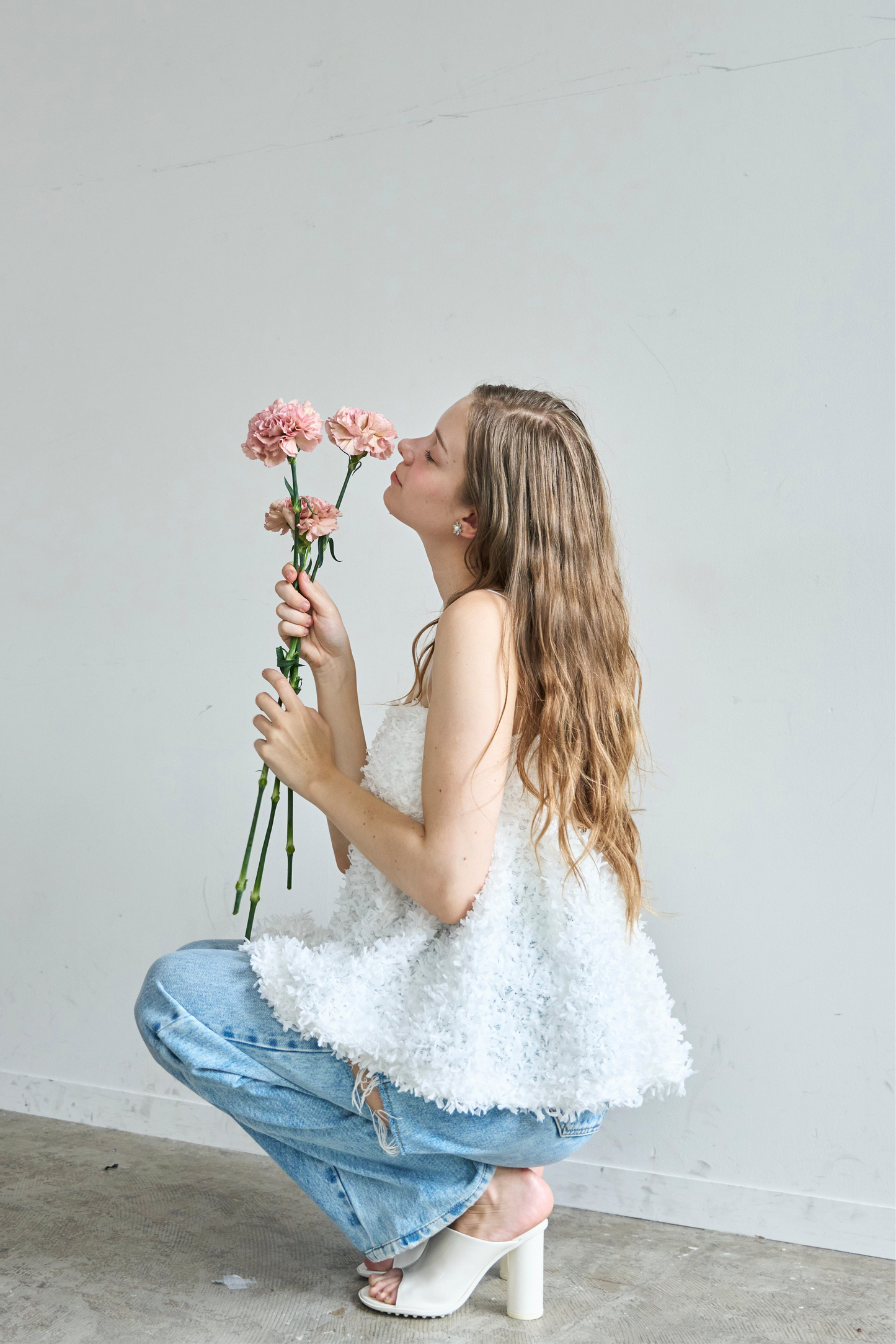 Fluffy cami (White)