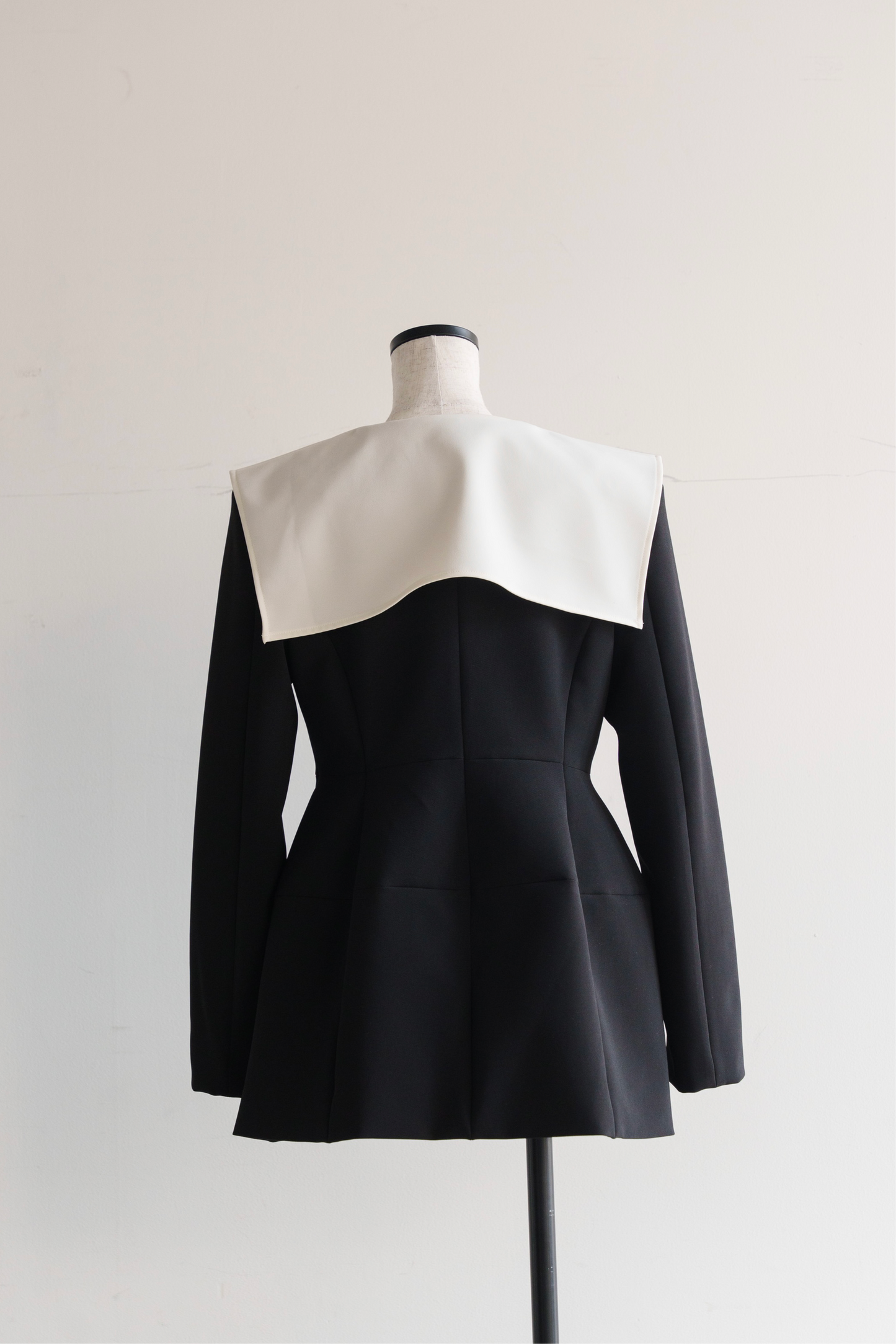 Ruffle 2way Peplum Jacket -Black