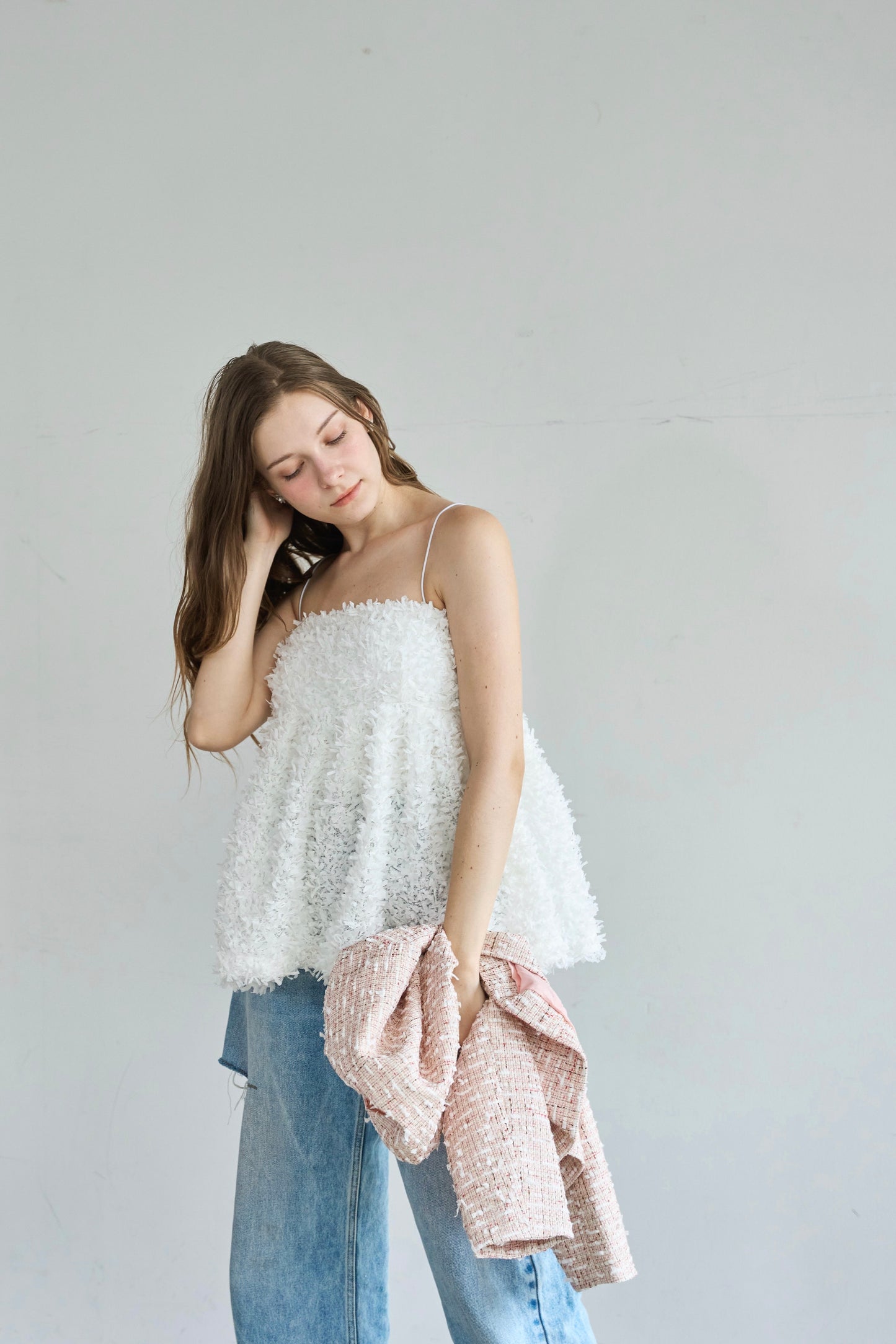 Fluffy cami (White)