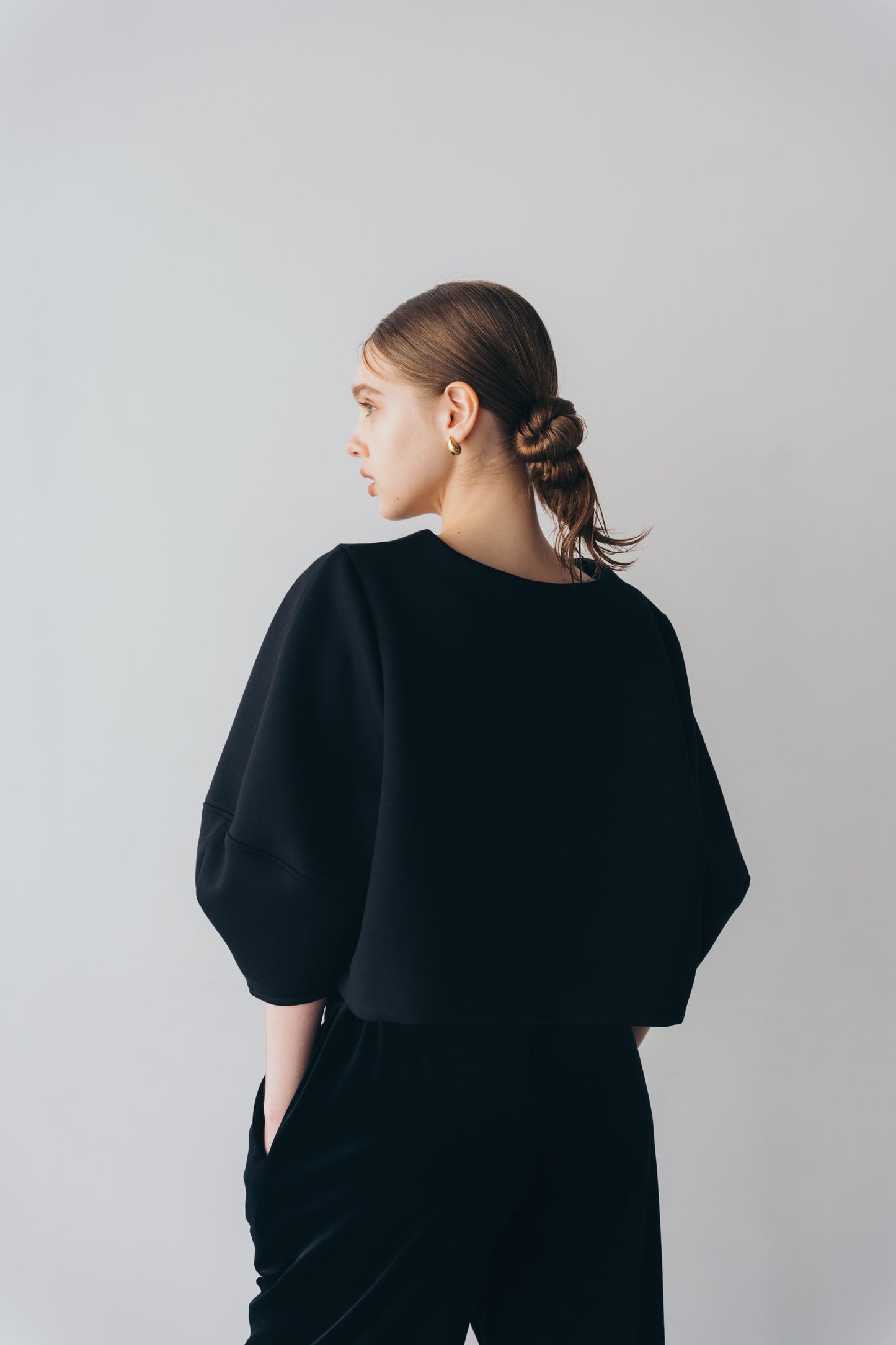 Lady puff tops - Black