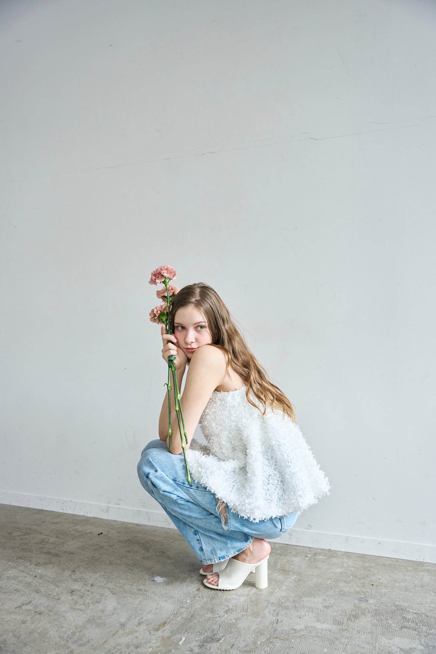 Fluffy cami (White)