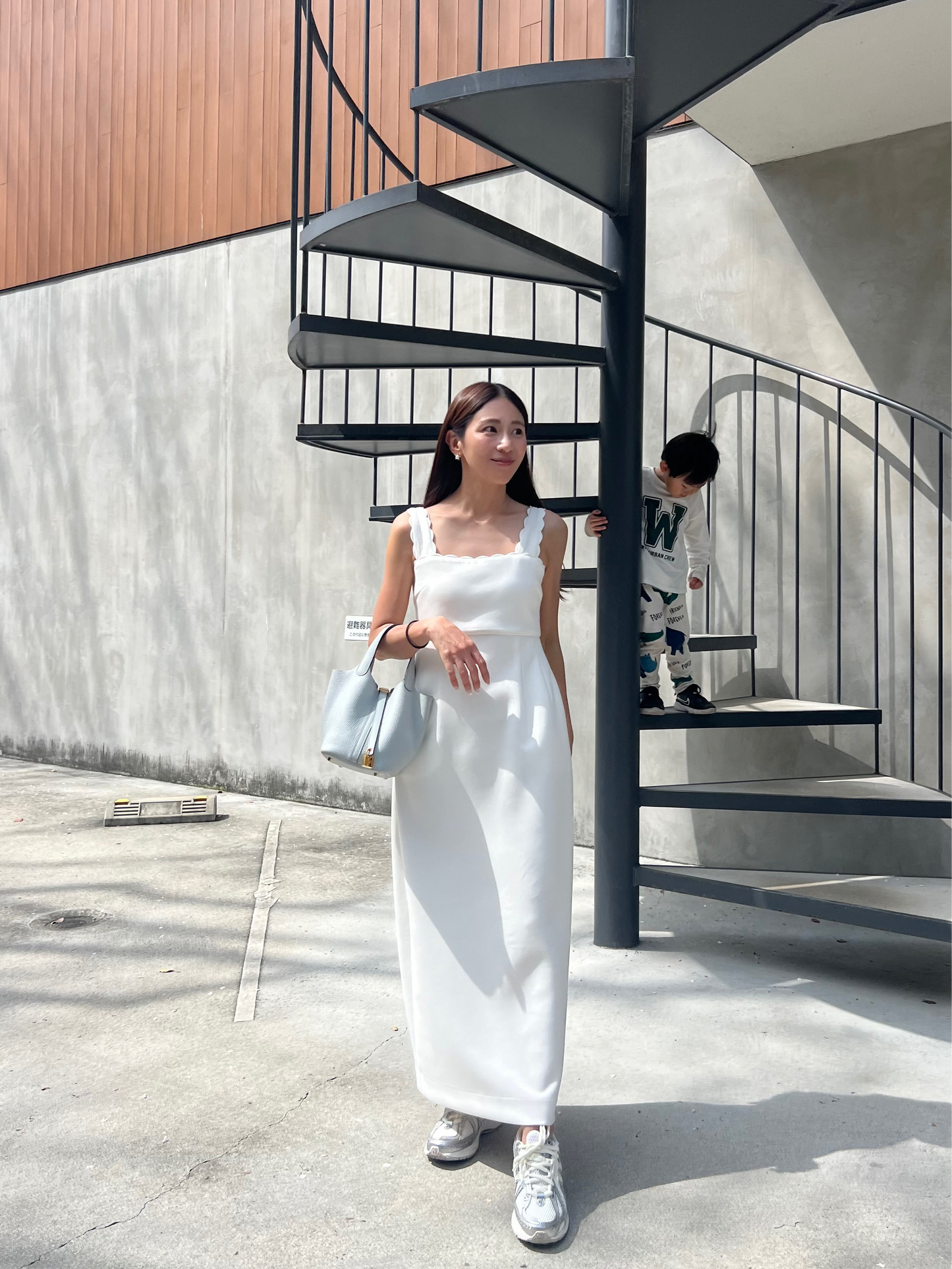 【予約】Lady scallop dress-White