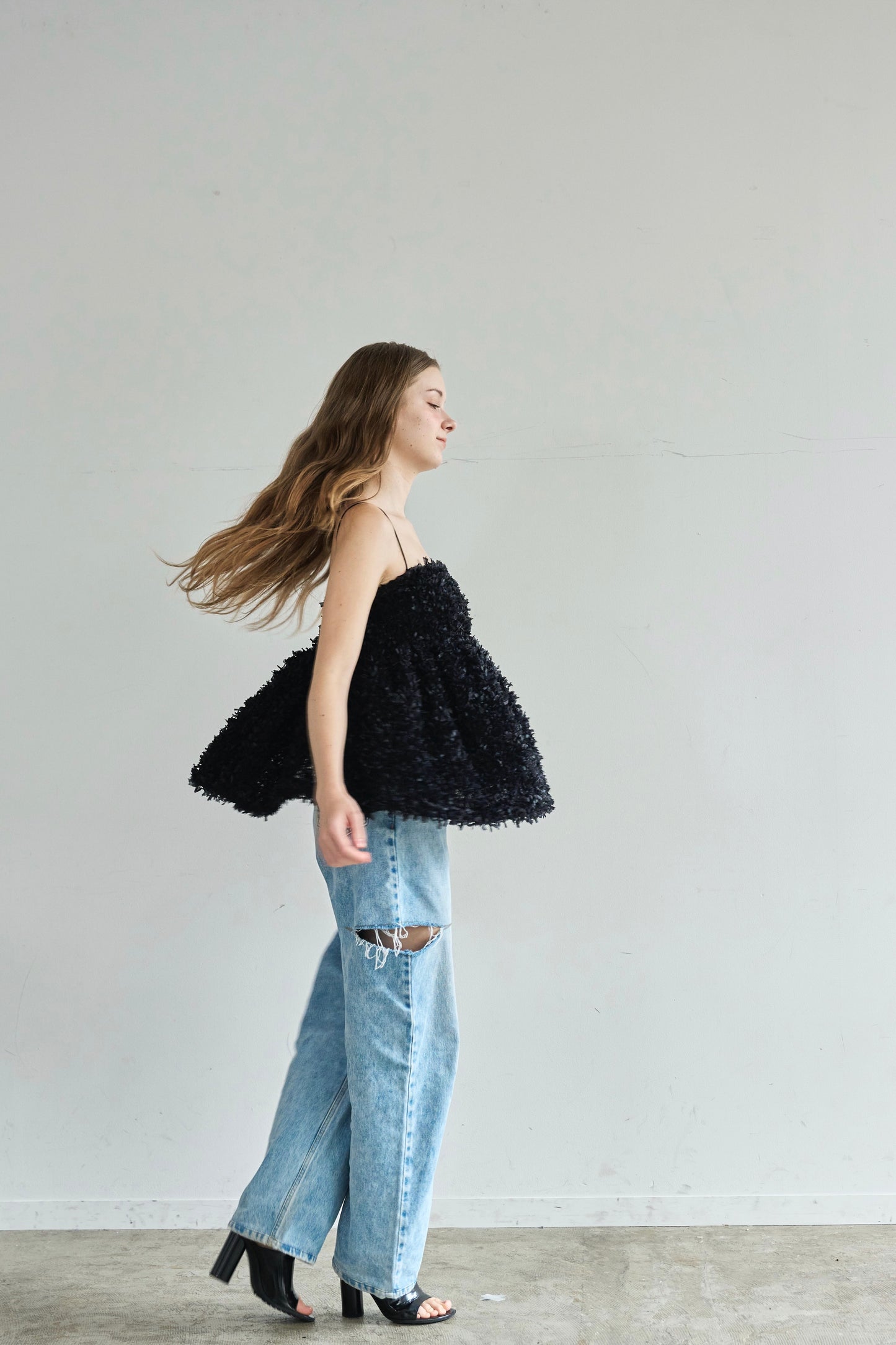 Fluffy cami (Black)