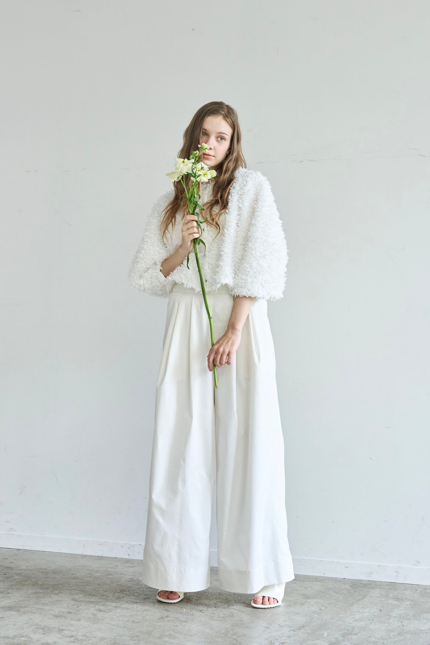 Easy 撥水 wide pants(White)