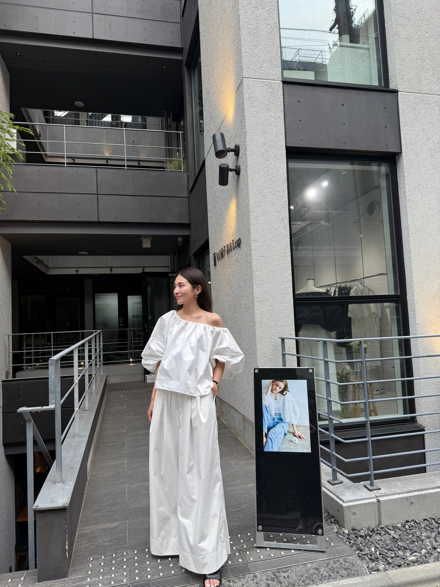 Easy 撥水 wide pants(White)