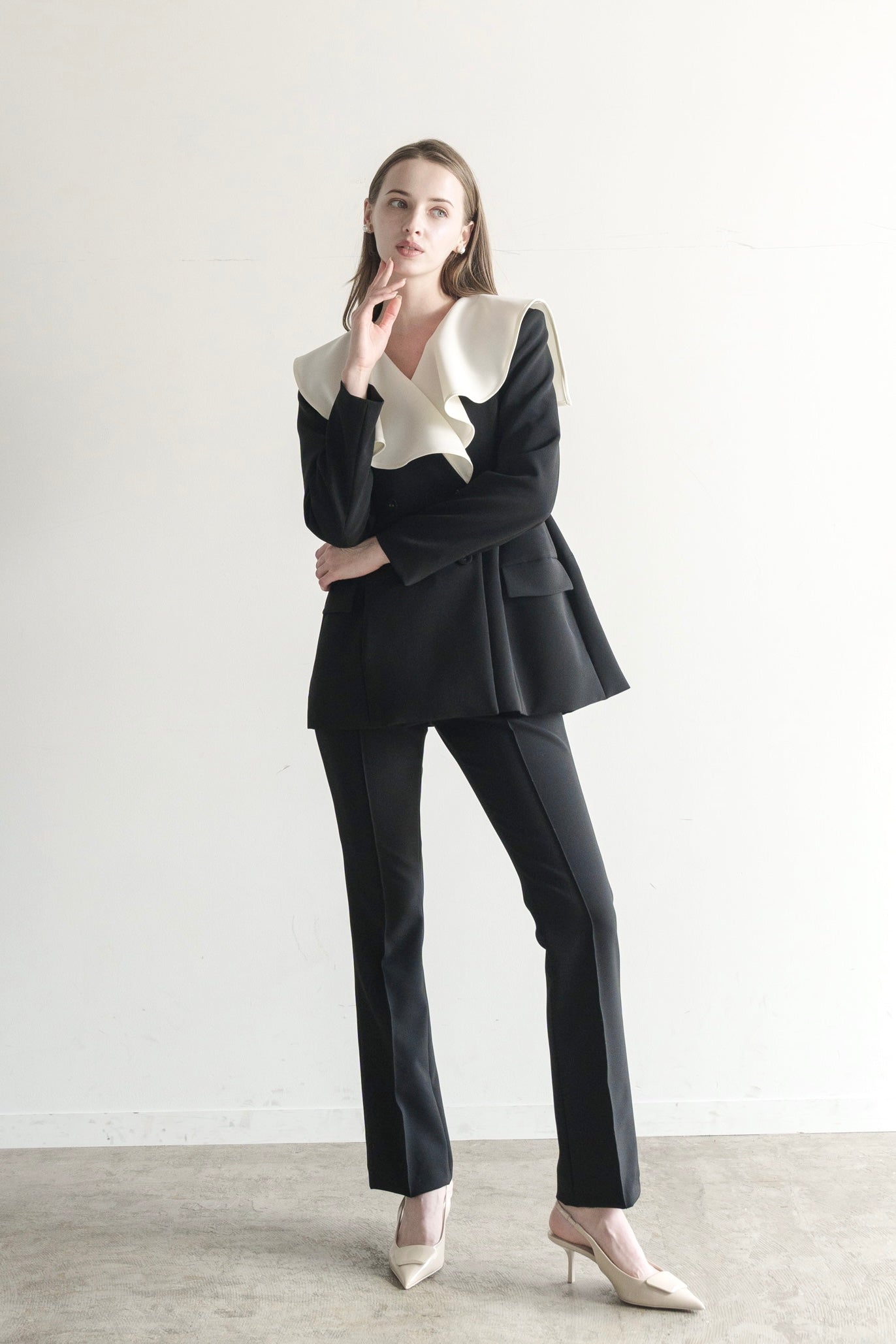Flareless Pants-Navy