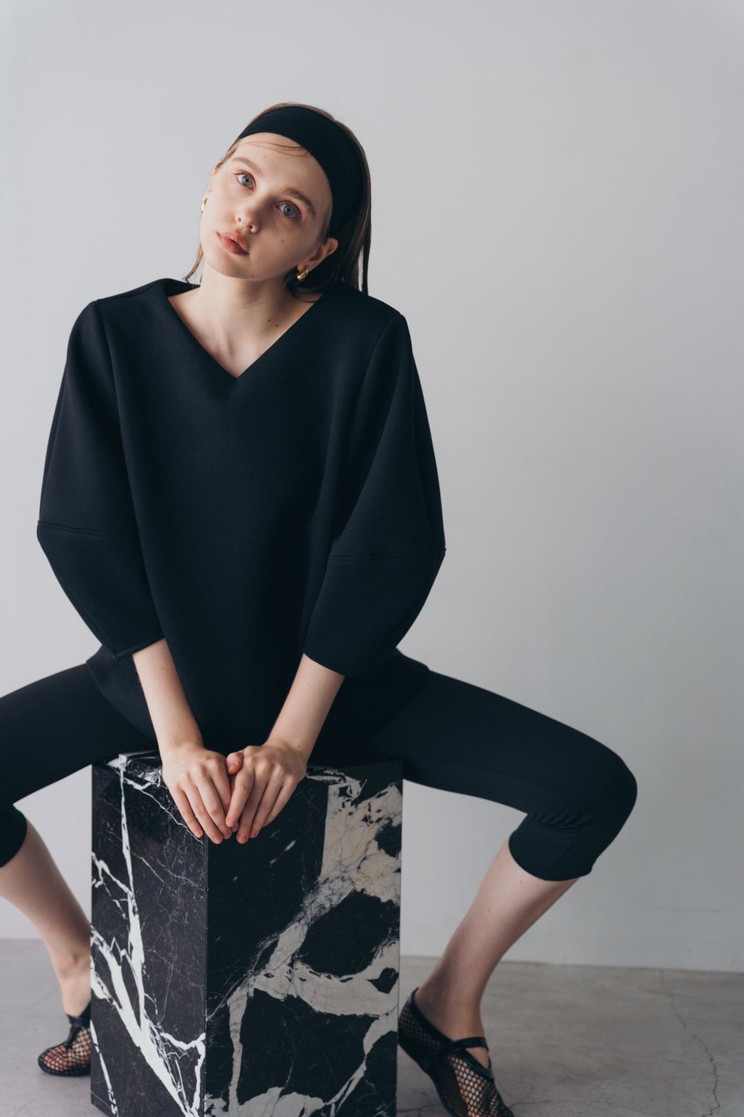Lady puff tunic - Black