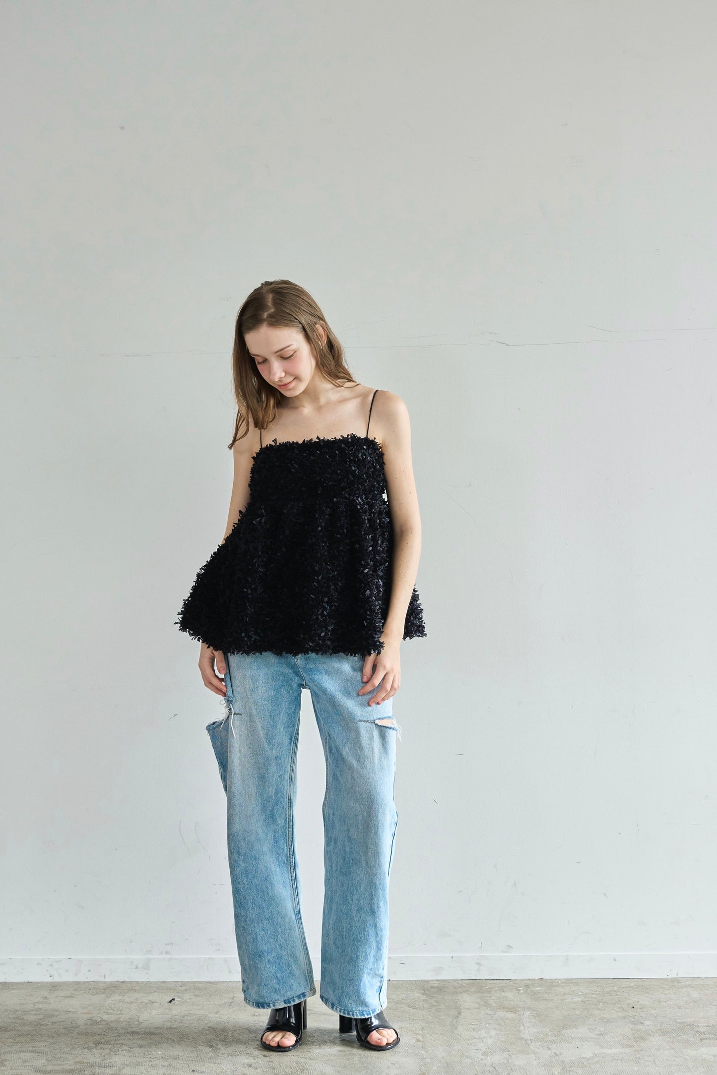 Fluffy cami (Black)