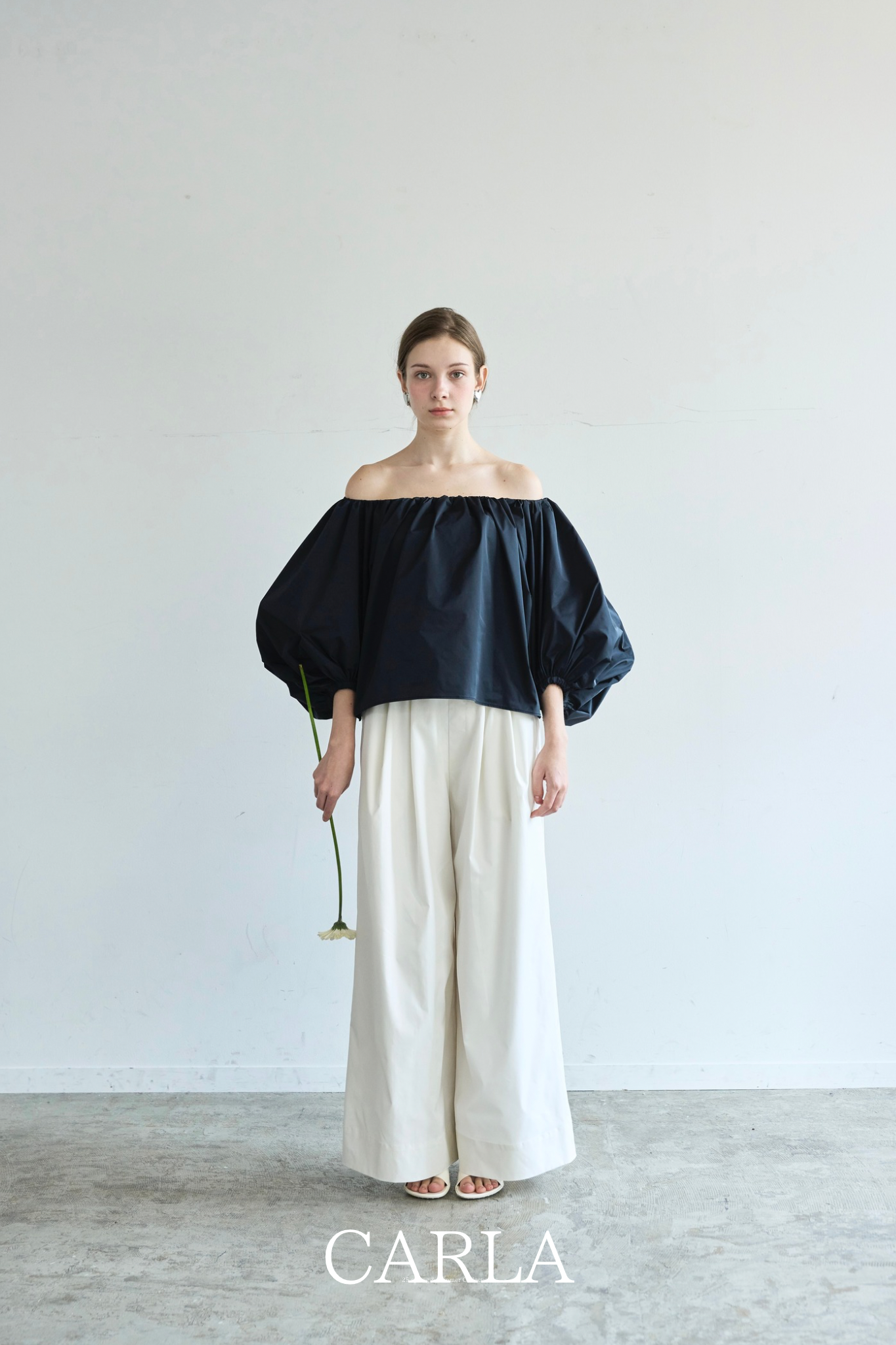 Easy 撥水 wide pants(White)