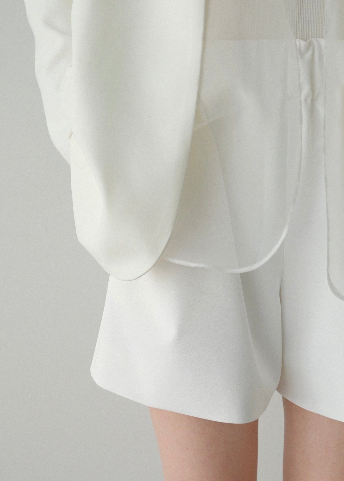 Lady organdy layered jacket / white