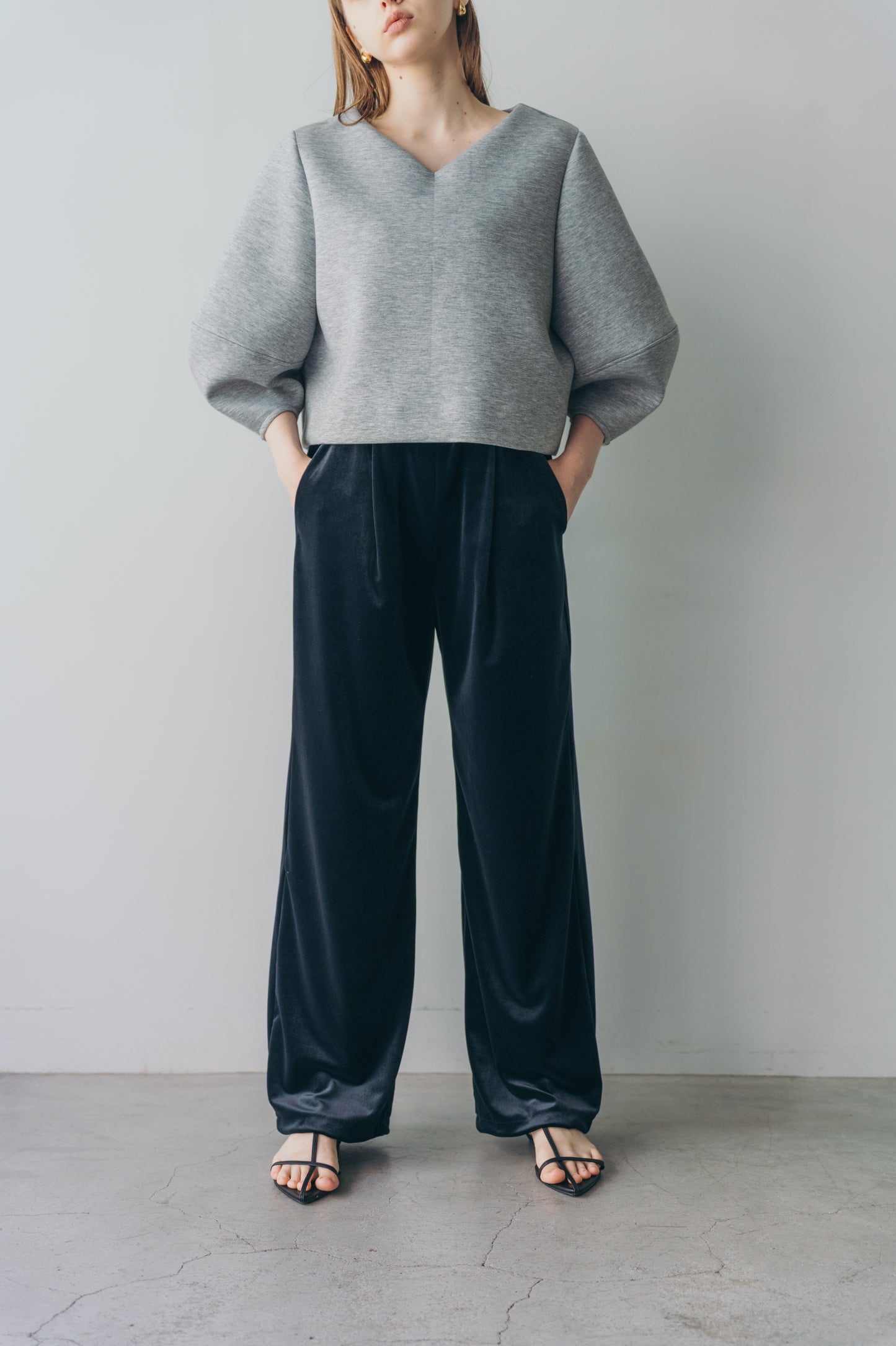Lady puff tops - Gray