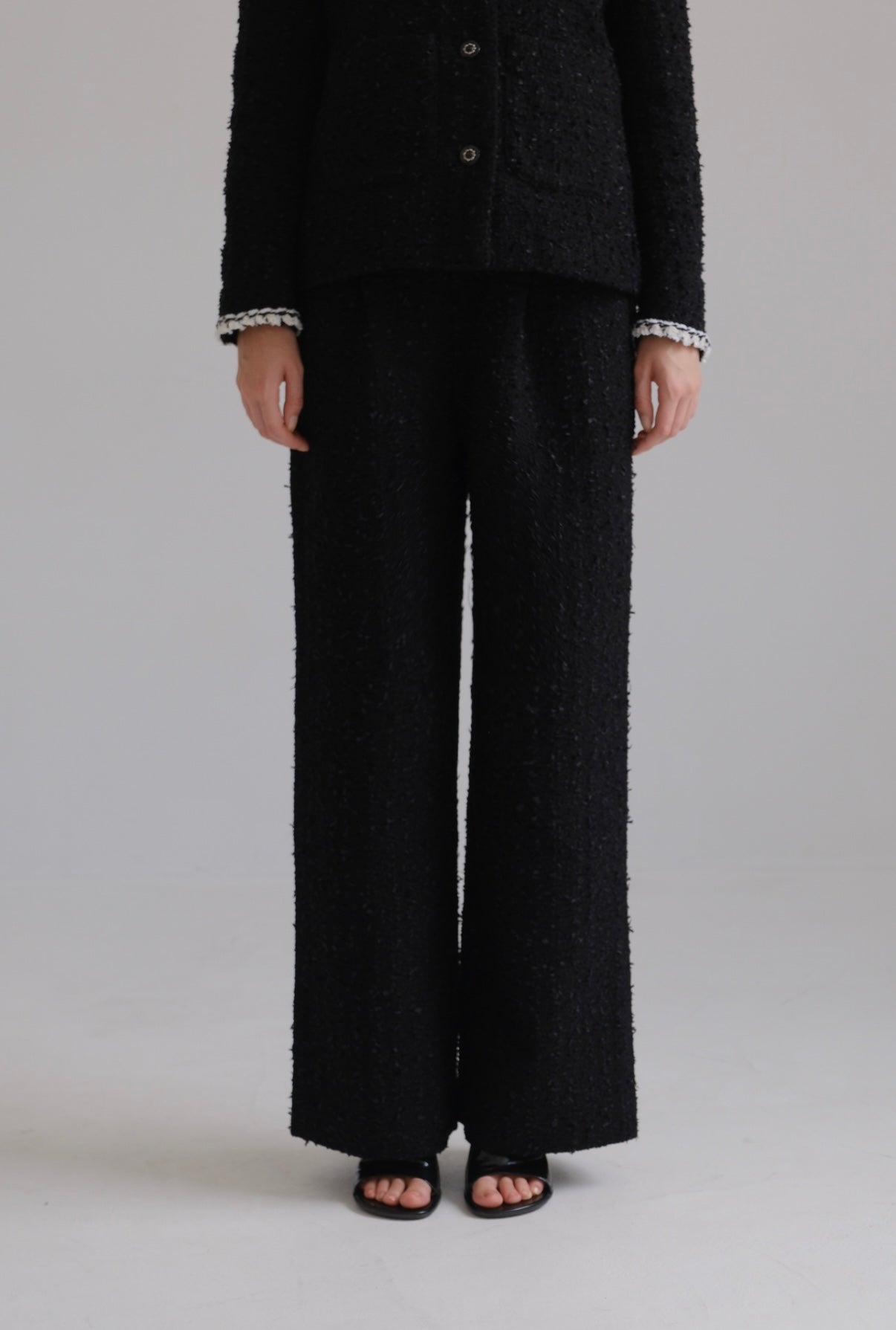 Lady Easy pants/ Tweed Black