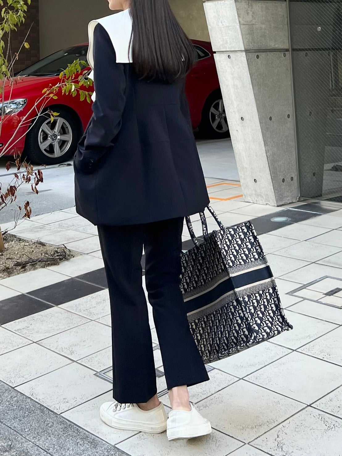 Flareless Pants-Navy
