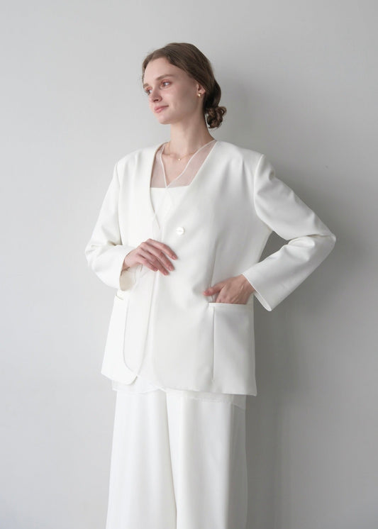 (即納)Lady organdy layered jacket