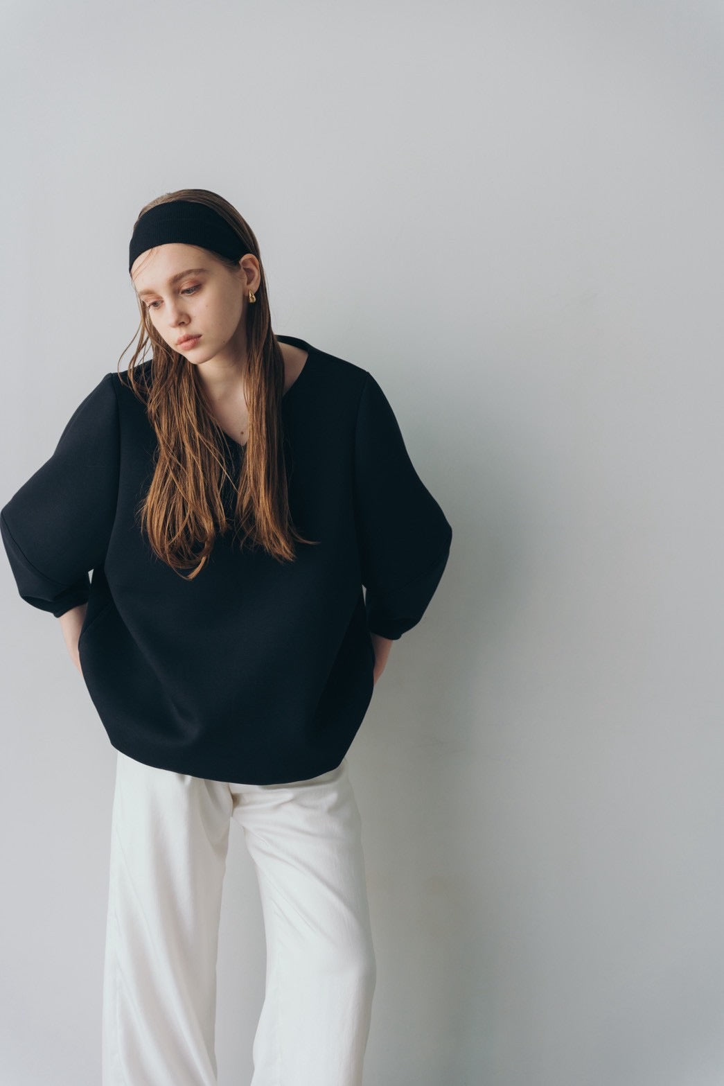 Lady puff tunic - Black