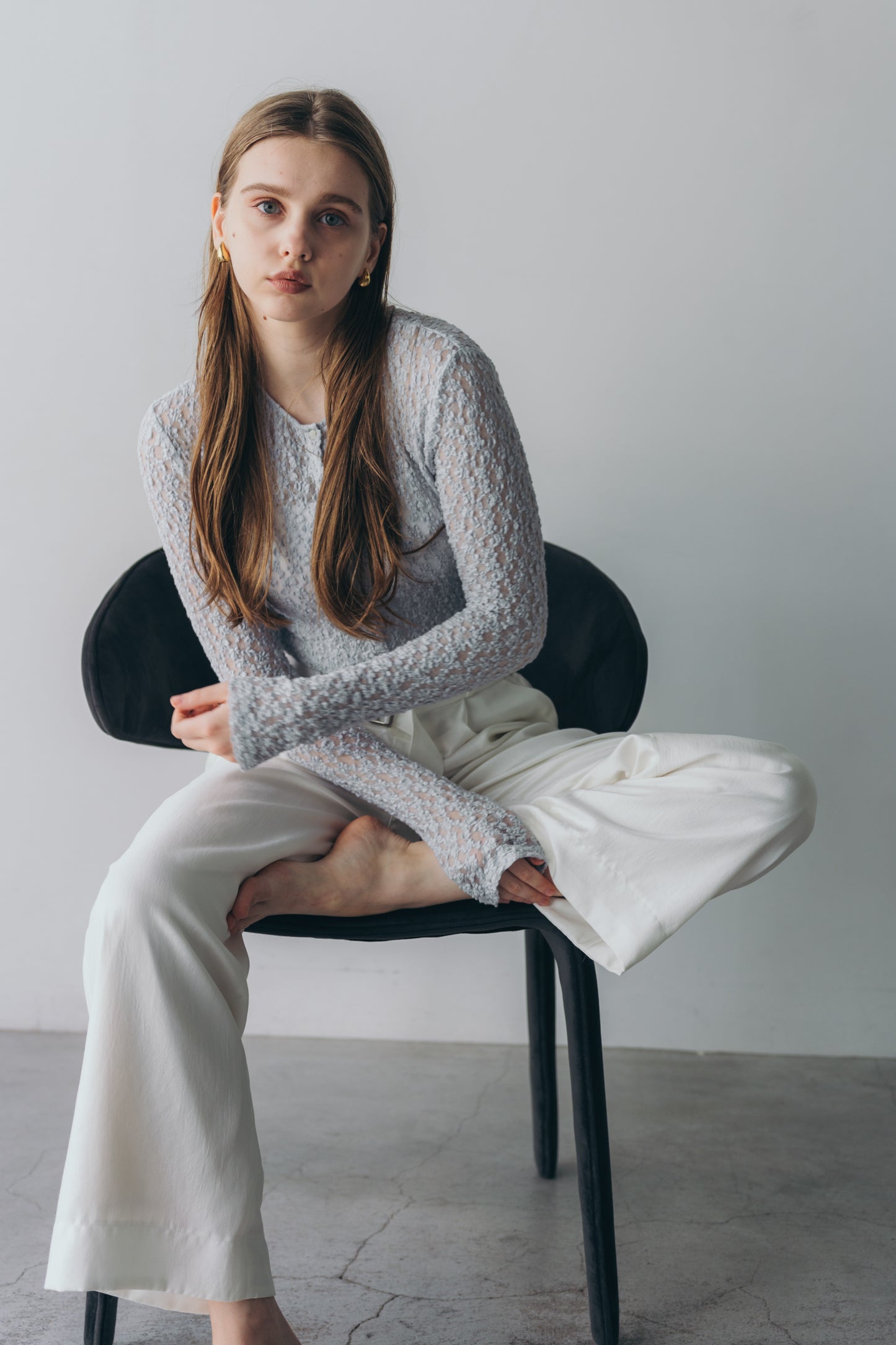 Lace body suit - Blue gray