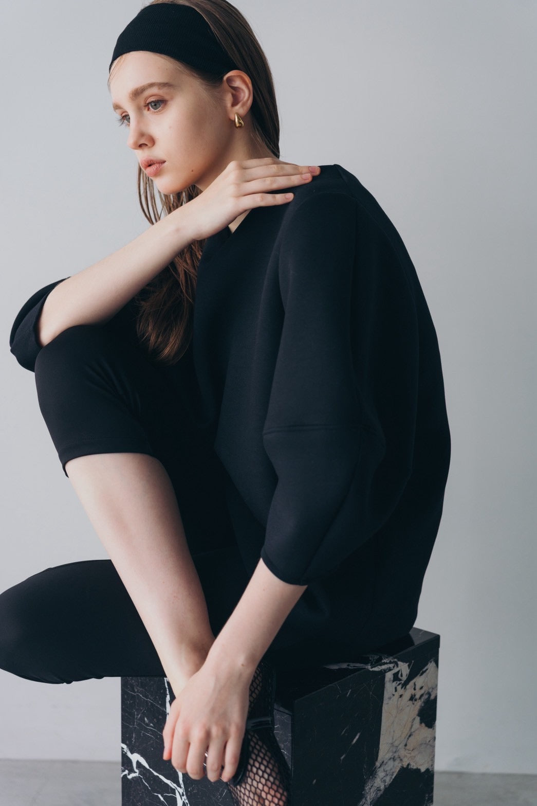 Lady puff tunic - Black