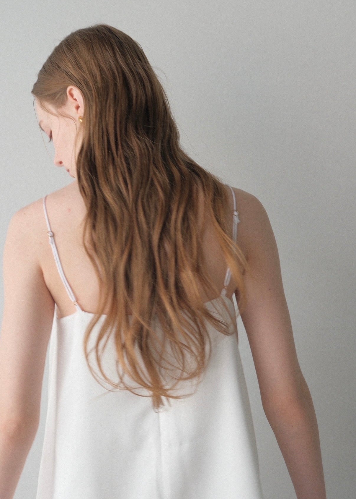 【2nd pre order】Satin lace camisole /white