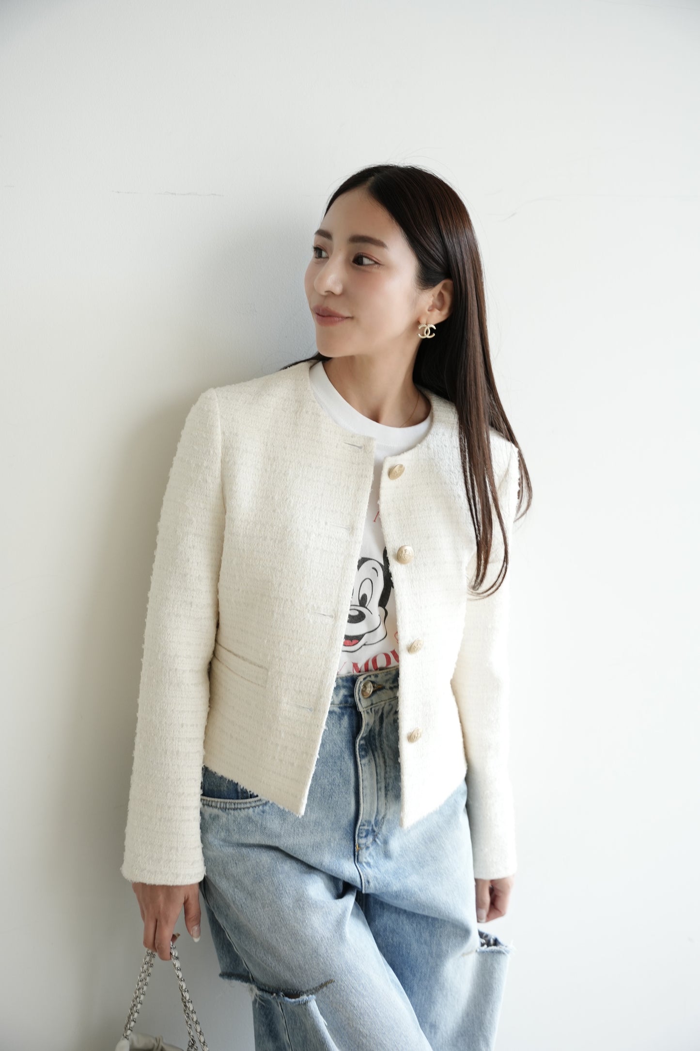 【予約】CARLA Tweed Jacket (White)