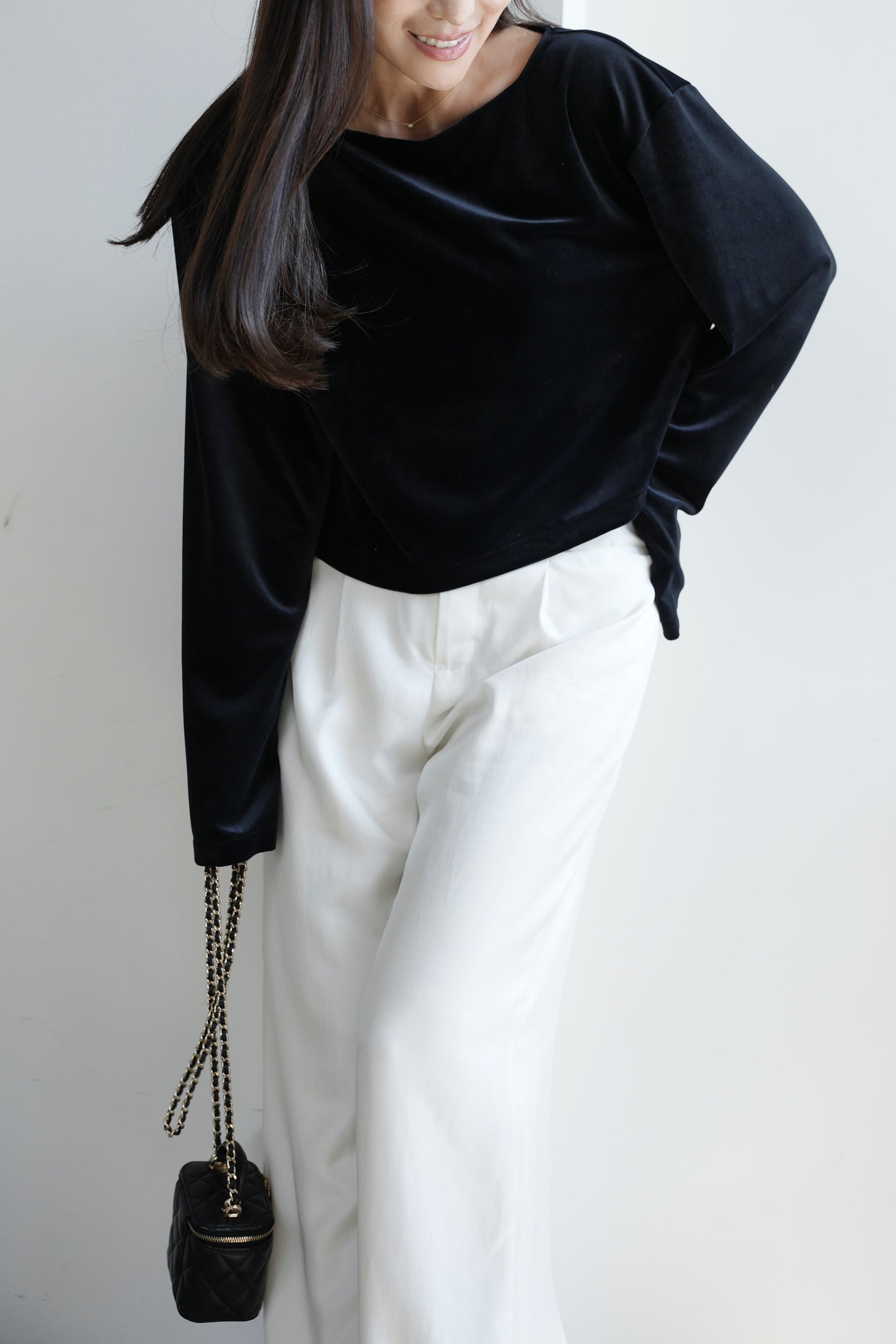 【予約】Konare velour tops (Black)