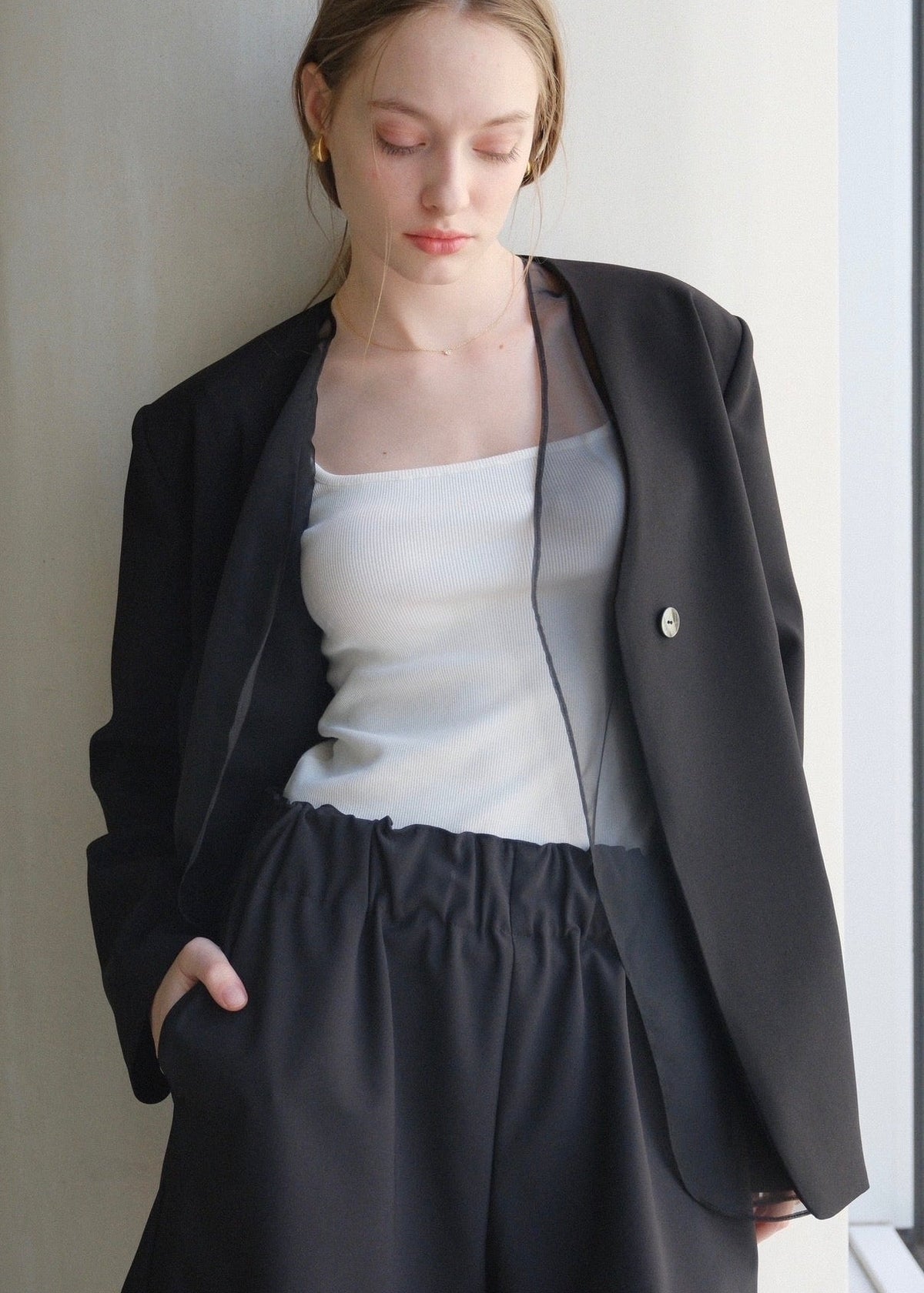 (即納)Lady organdy layered jacket