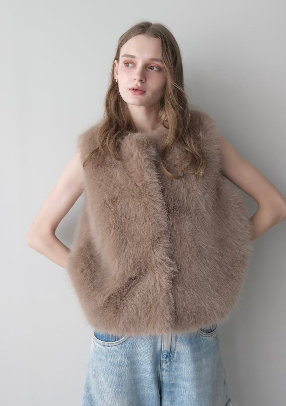 Eco fur vest