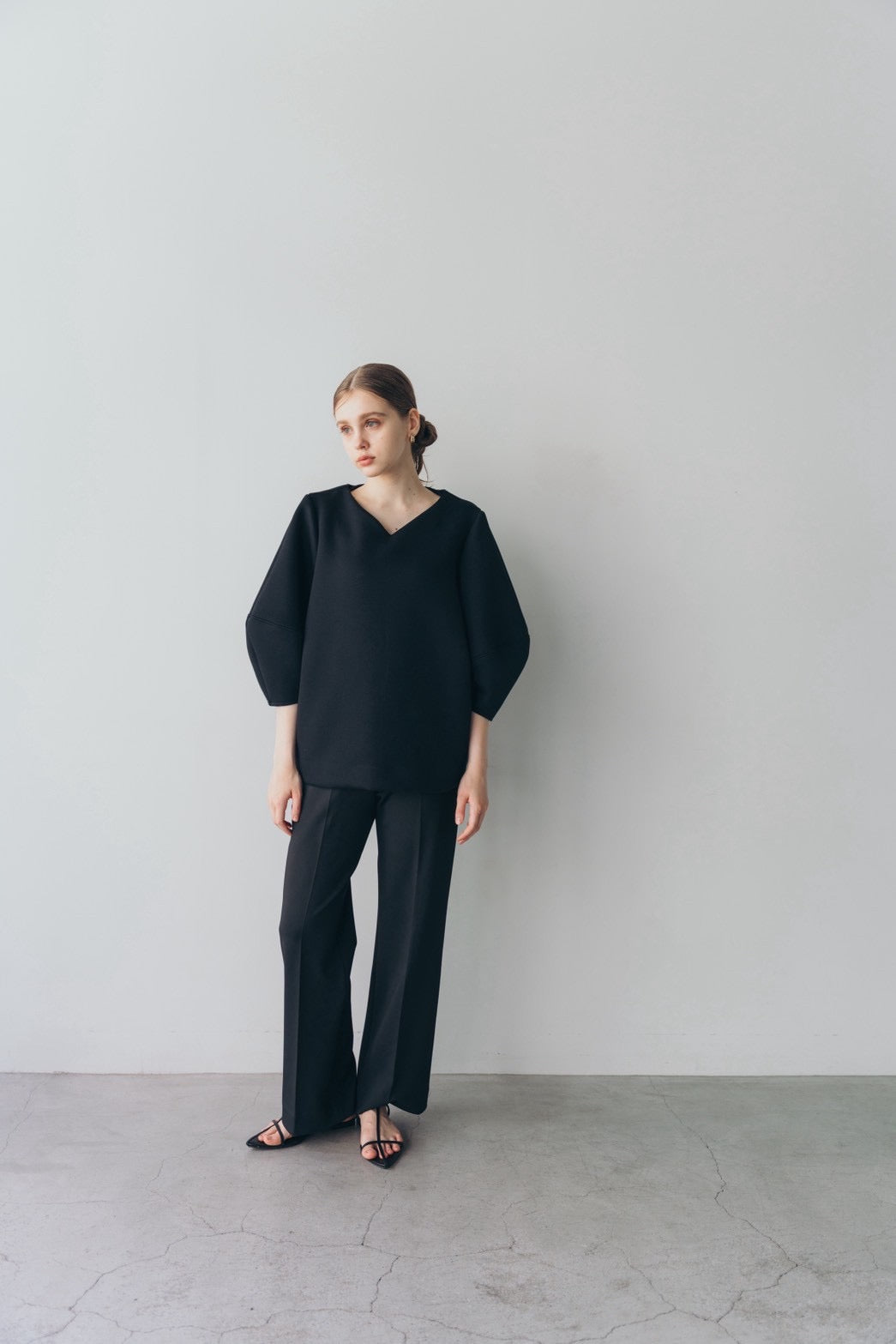 Lady puff tunic - Black