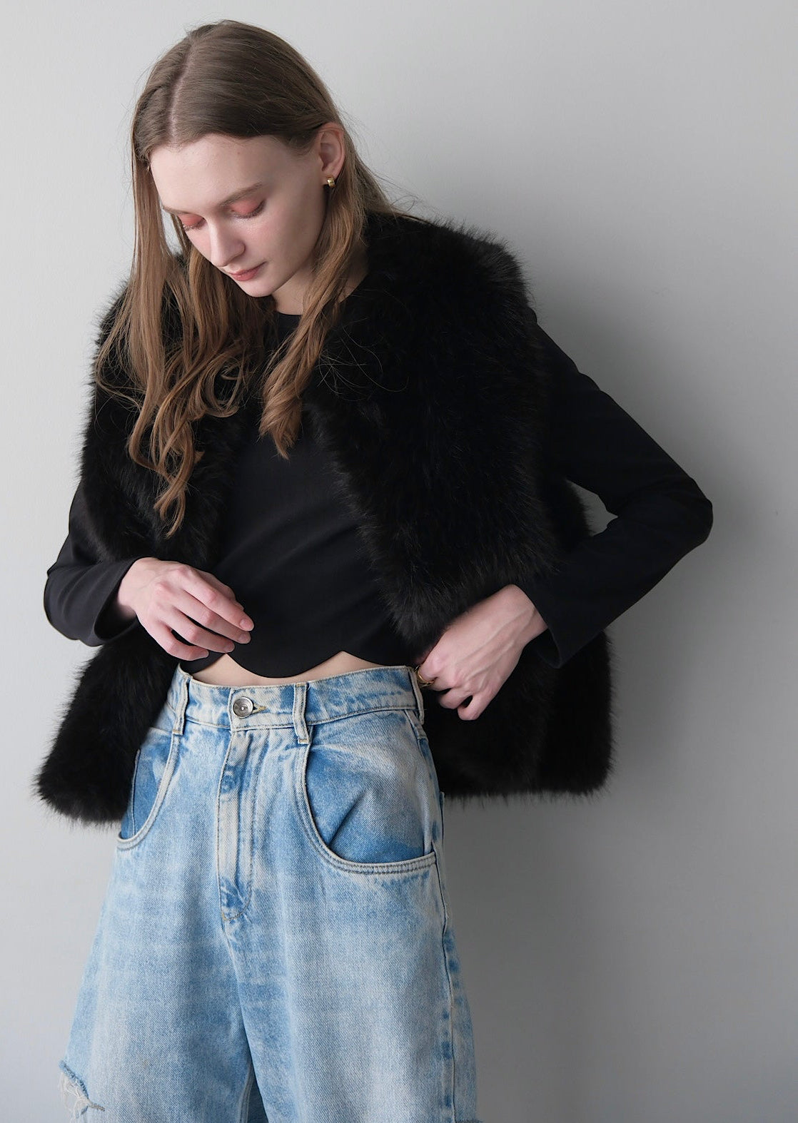 Eco fur vest
