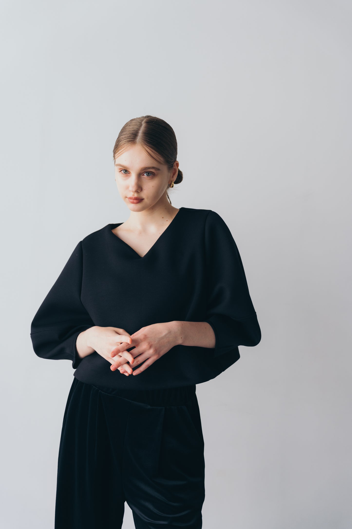Lady puff tops - Black