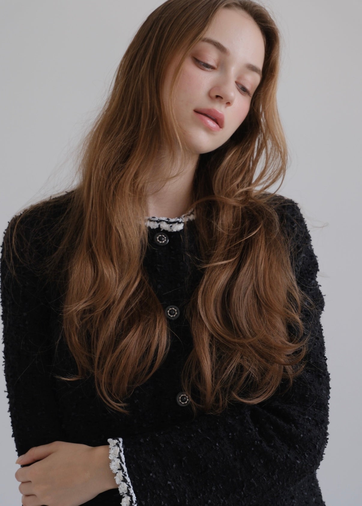 CARLA Tweed jacket / Black