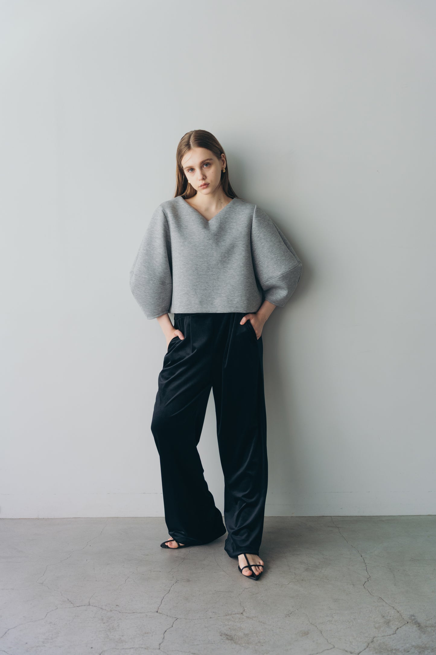 Lady puff tops - Gray
