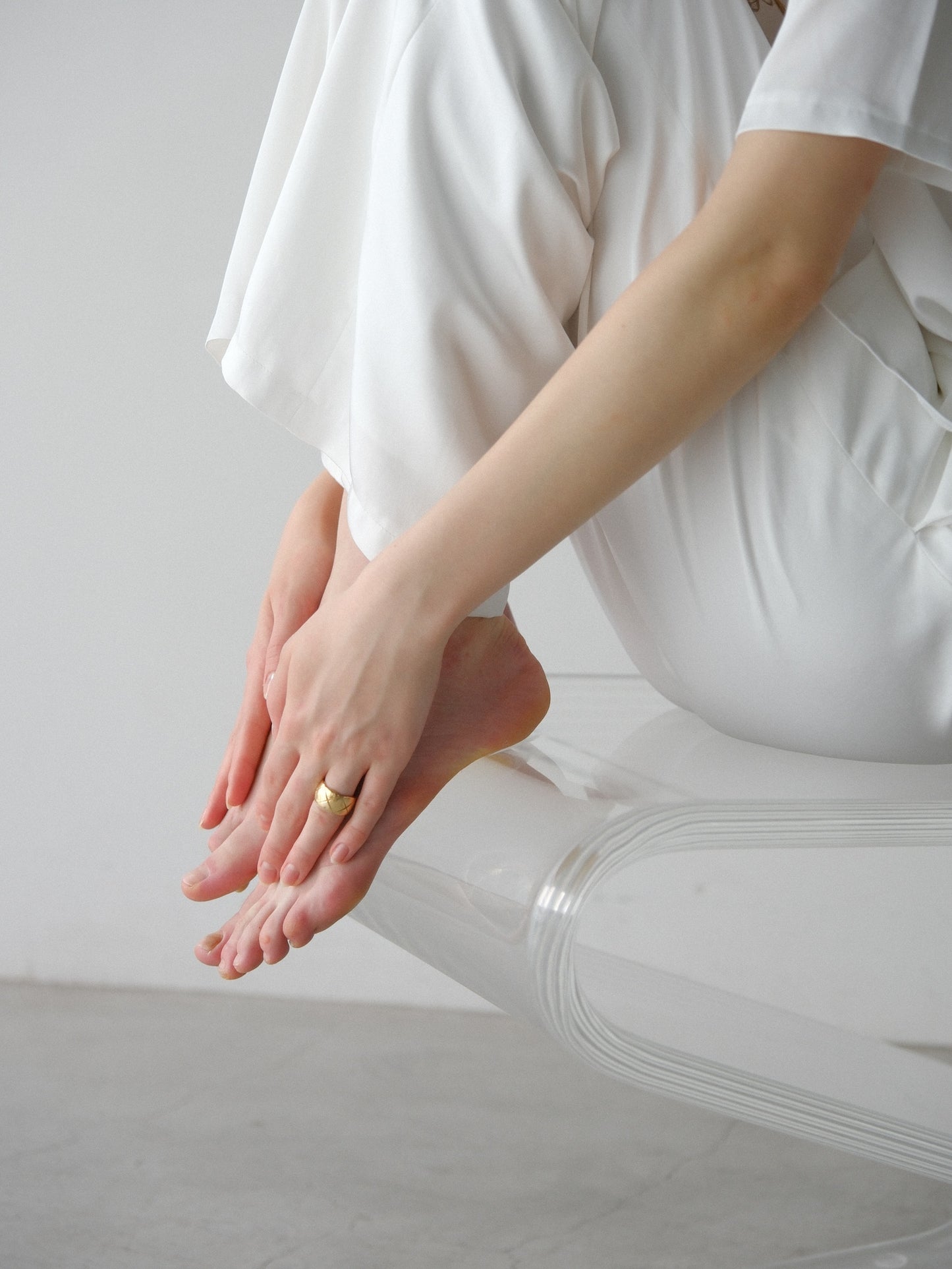 【coming soon】 Lady satin easy pants
