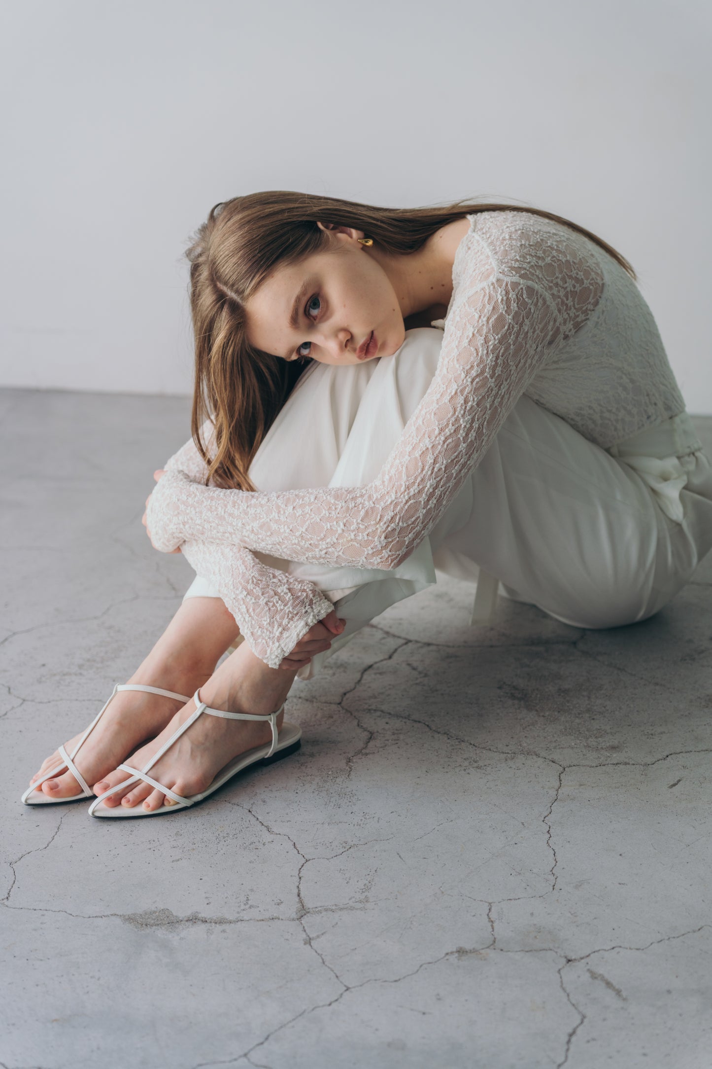 Lace body suit - White