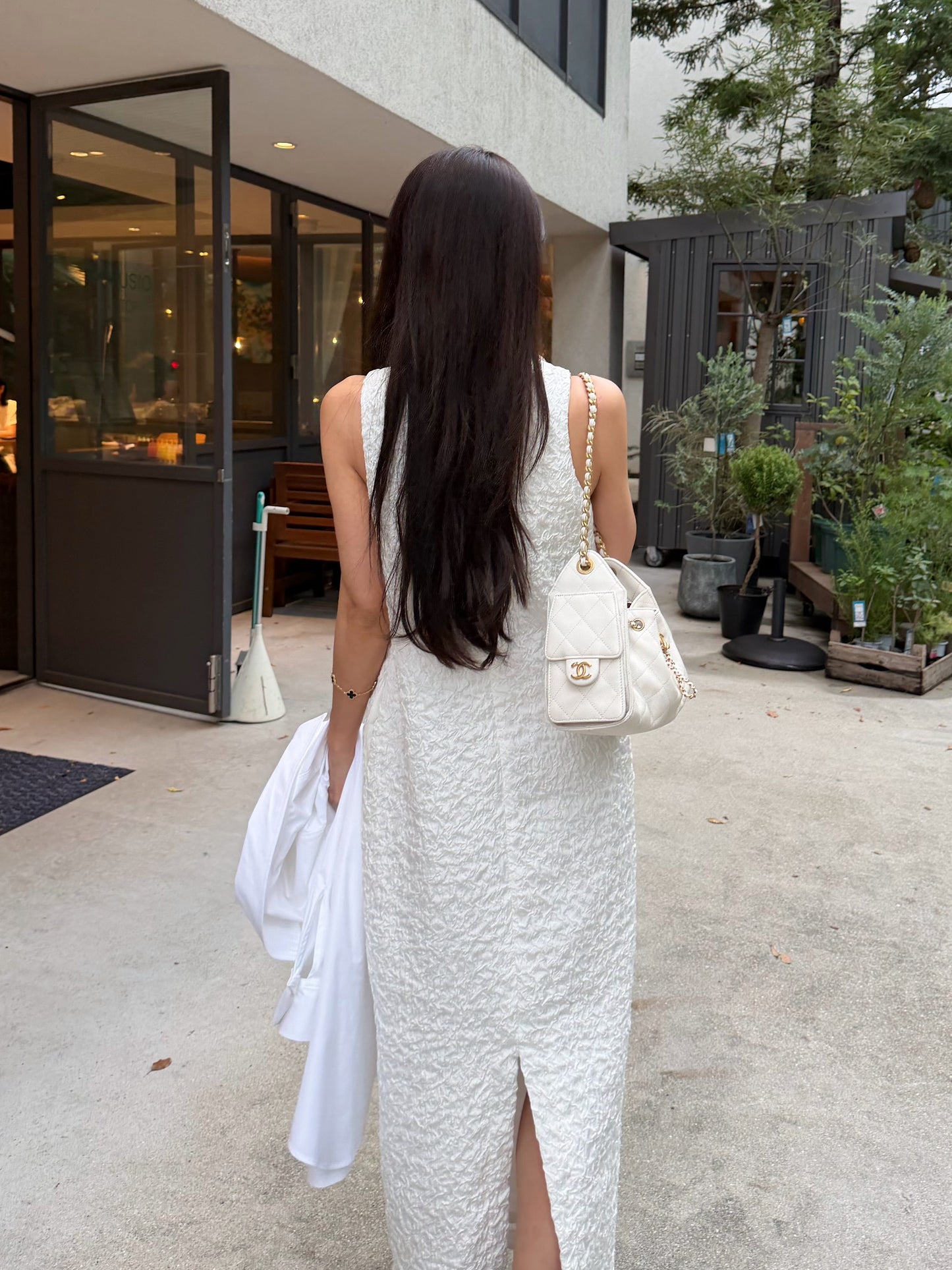 Bright jacquard dress