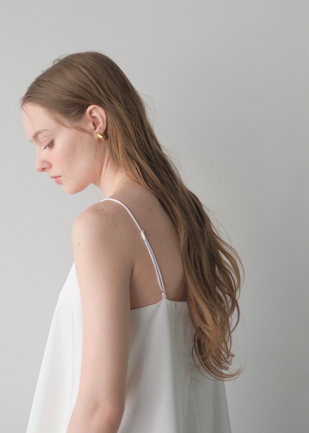 【2nd pre order】Satin lace camisole /white