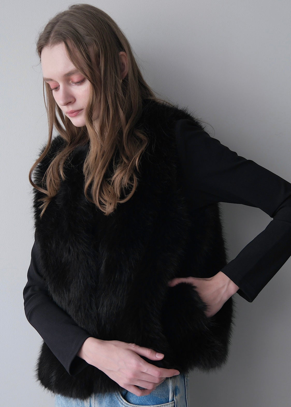 Eco fur vest