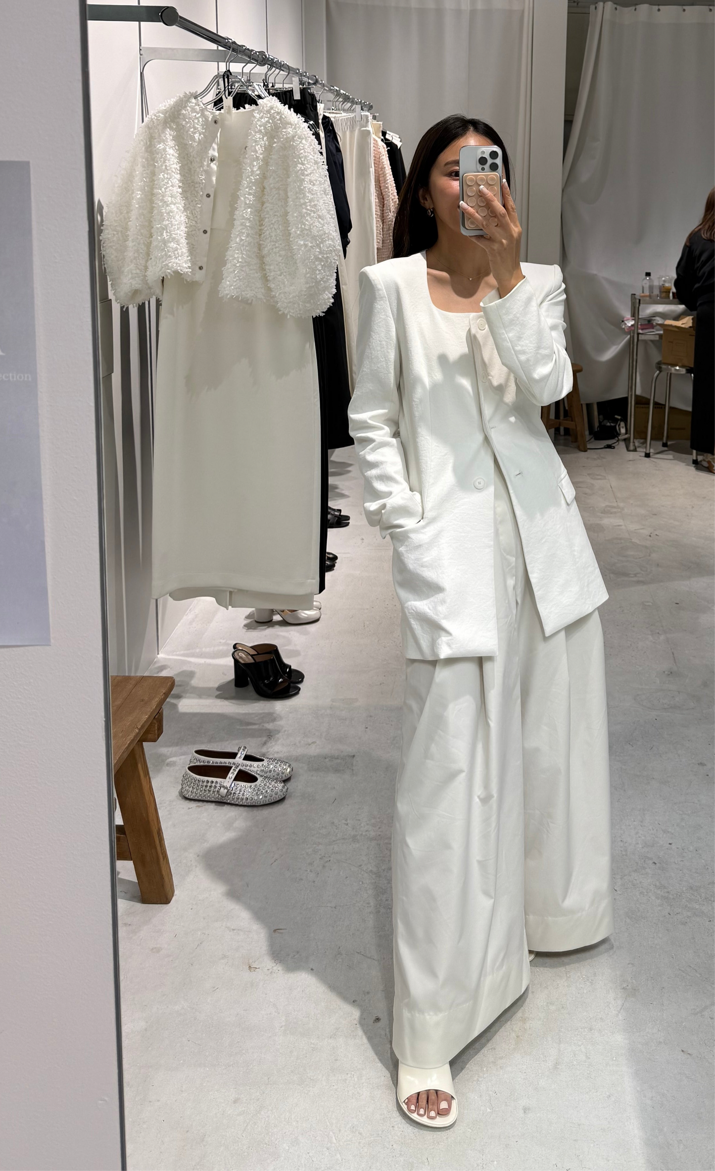 【即納】Lady handsome jacket（White）