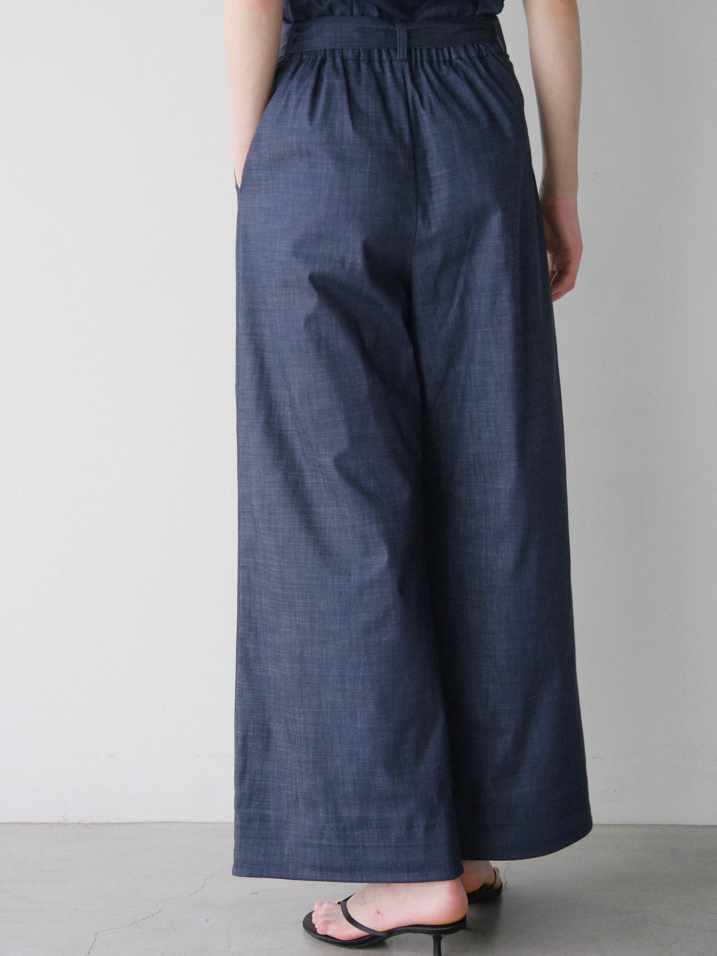 【coming soon】Denim like wide pants