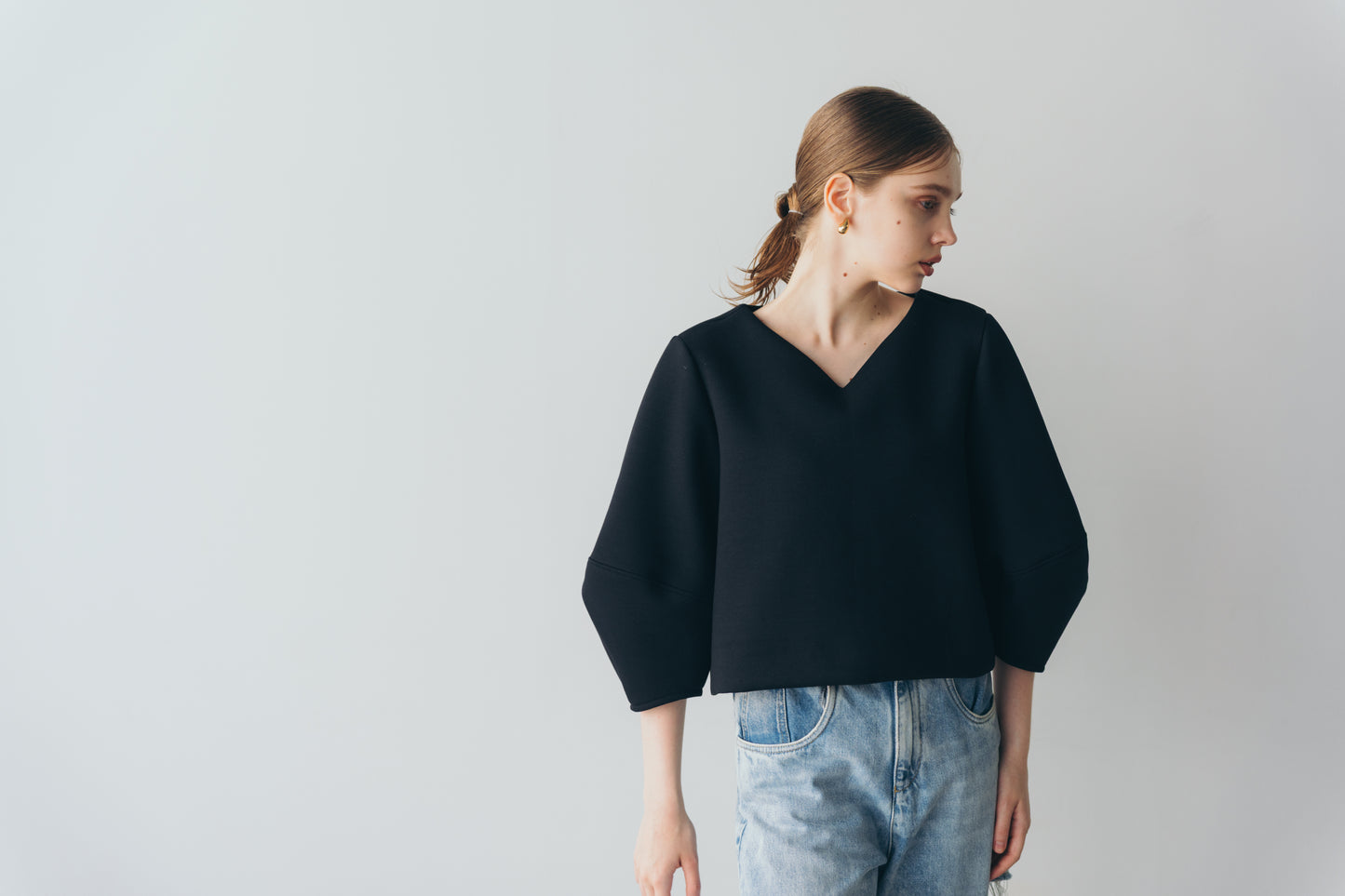 Lady puff tops - Black