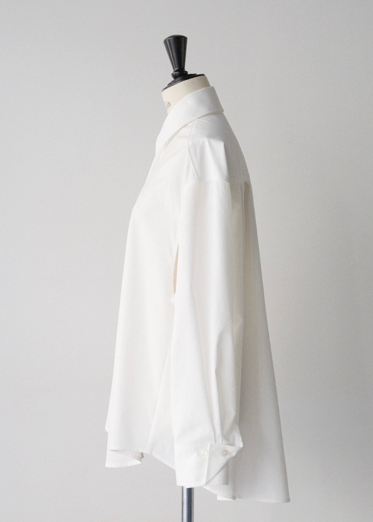撥水 2way silky over shirt / white