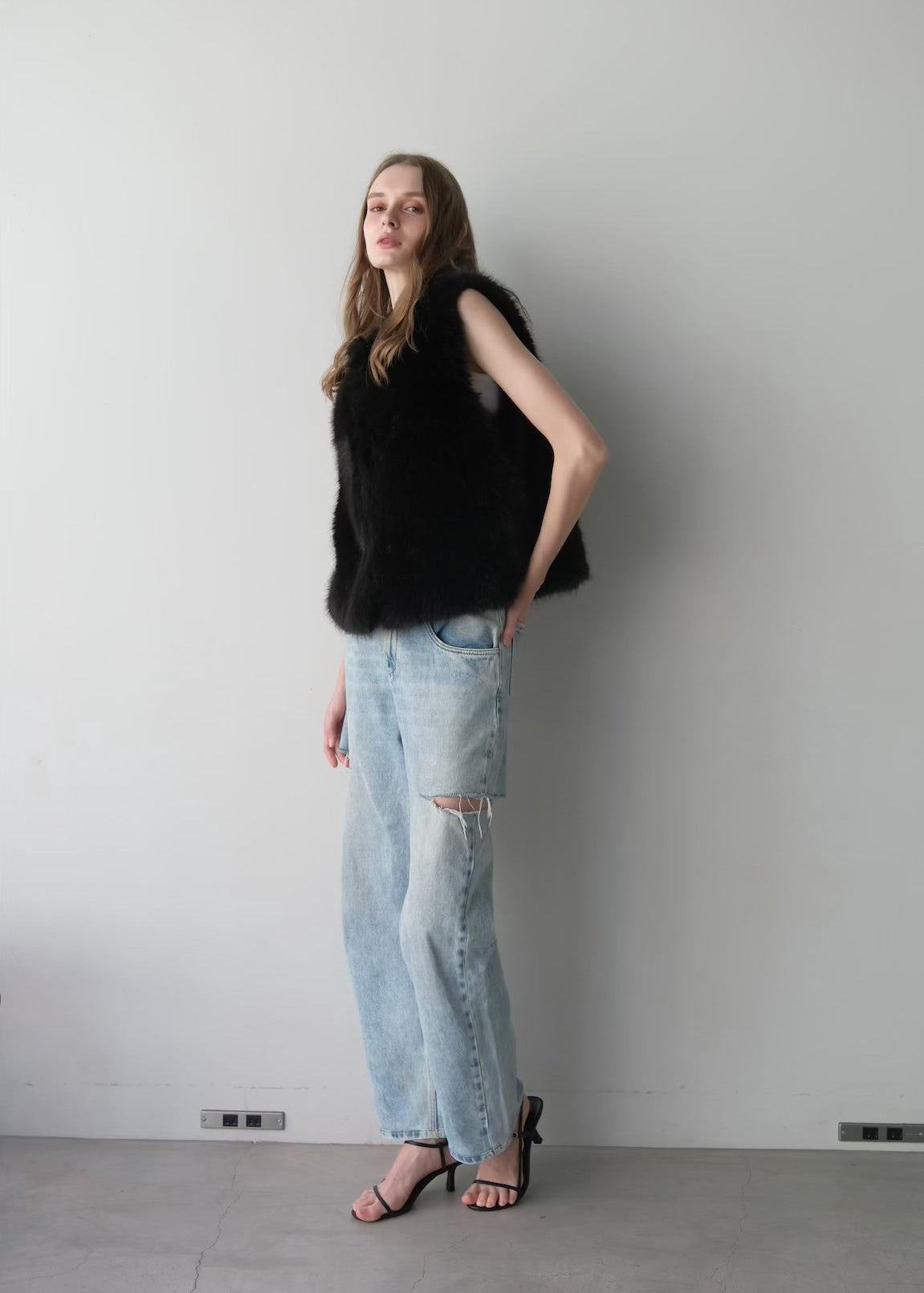 Eco fur vest