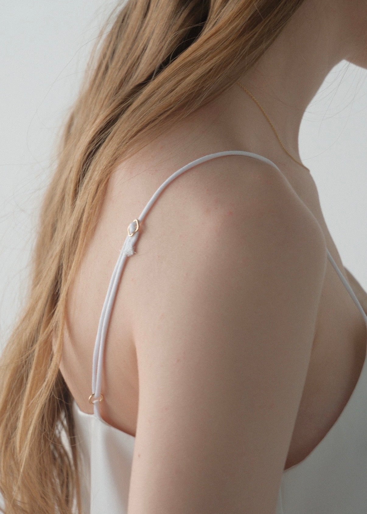 【2nd pre order】Satin lace camisole /white