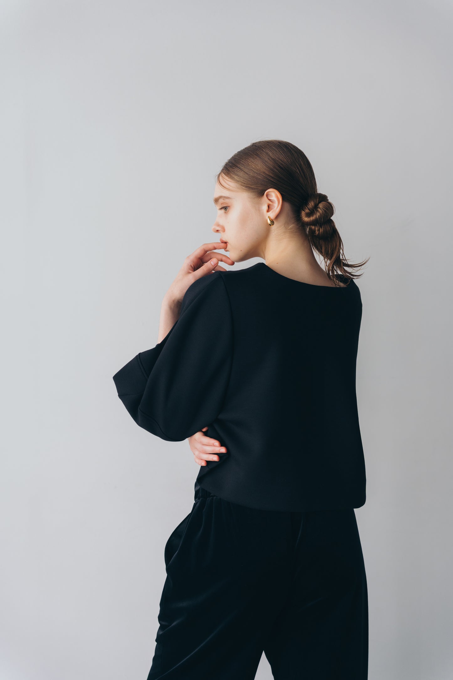 Lady puff tops - Black