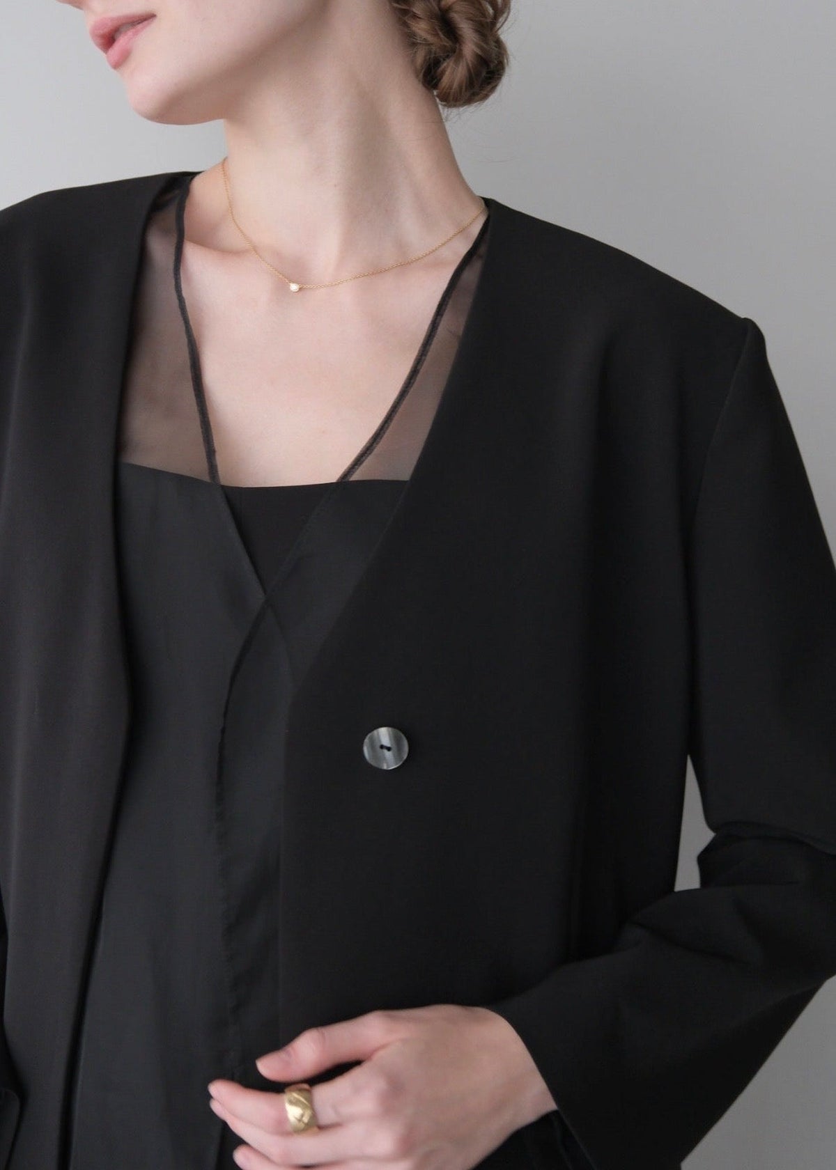 (即納)Lady organdy layered jacket