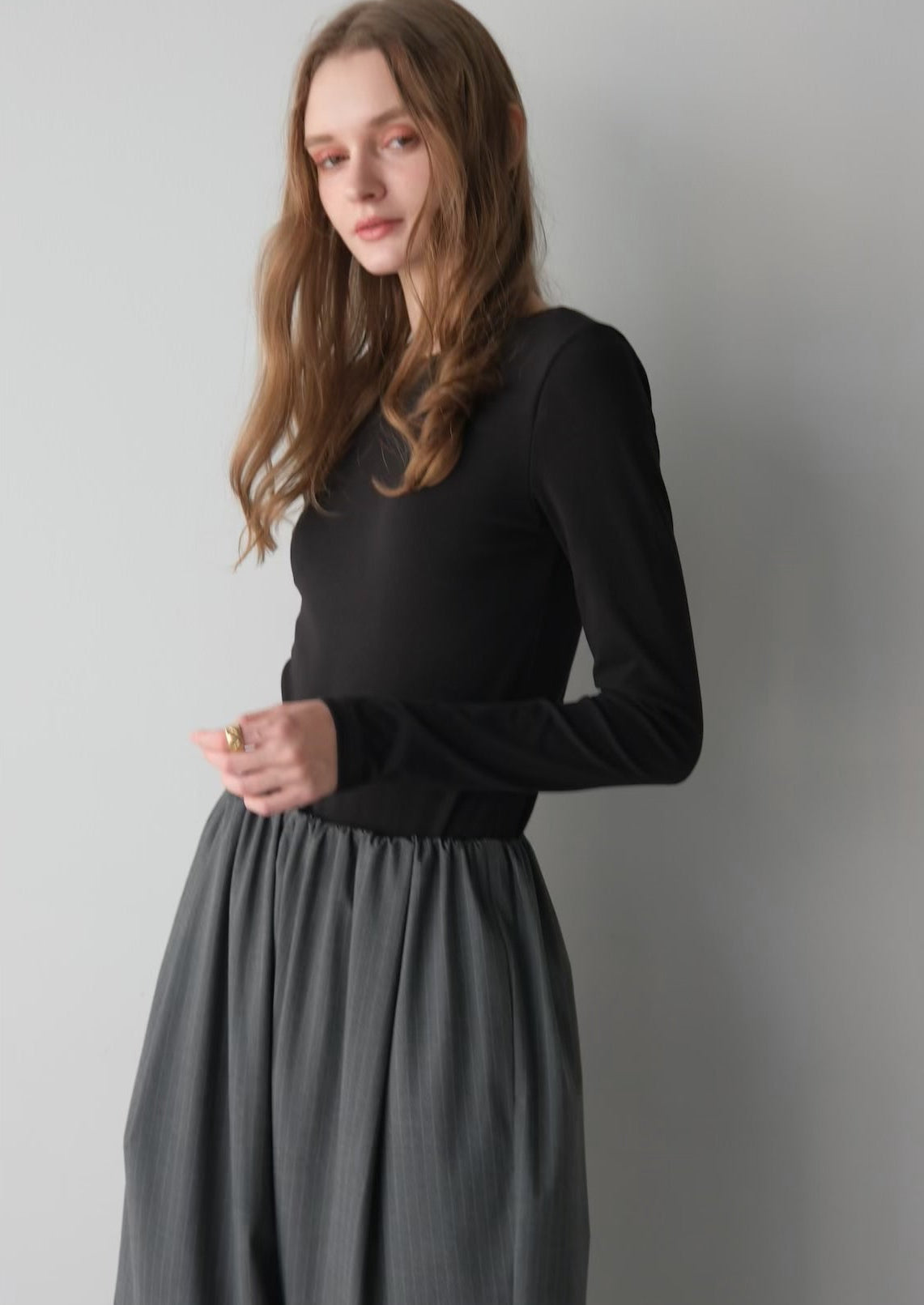 (Pre order) Tuck gather easy pants