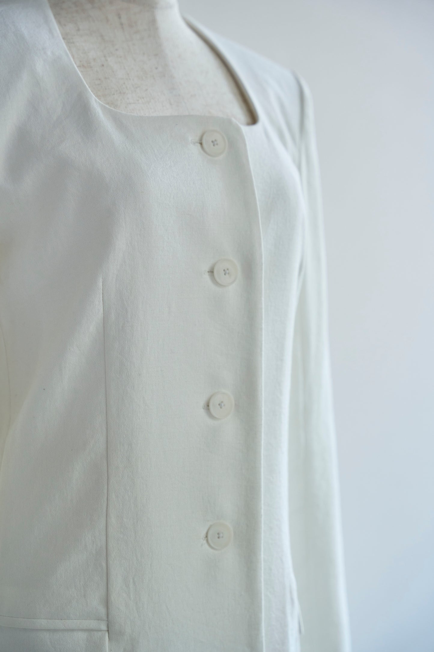 【即納】Lady handsome jacket（White）