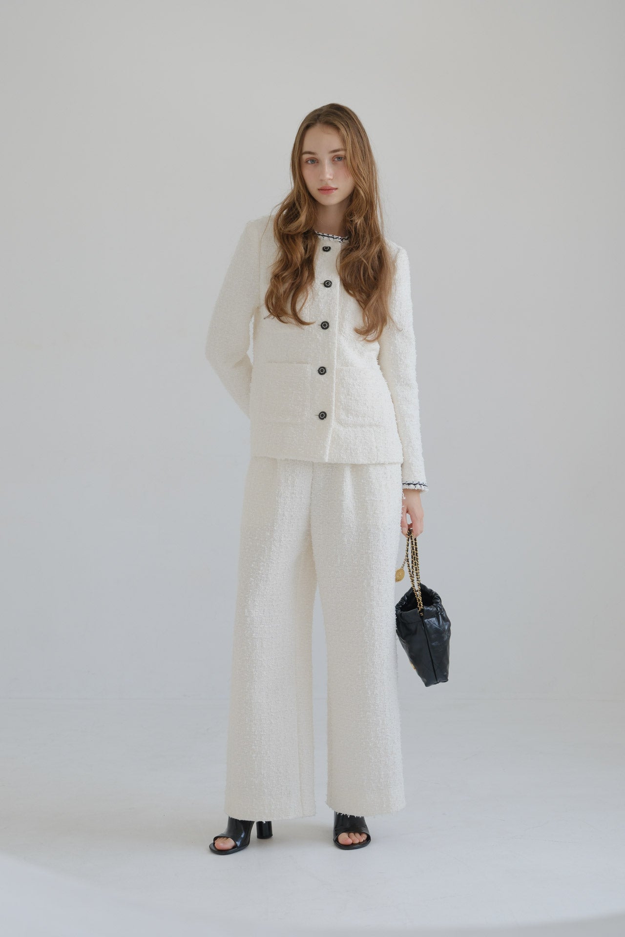 CARLA Tweed jacket / White
